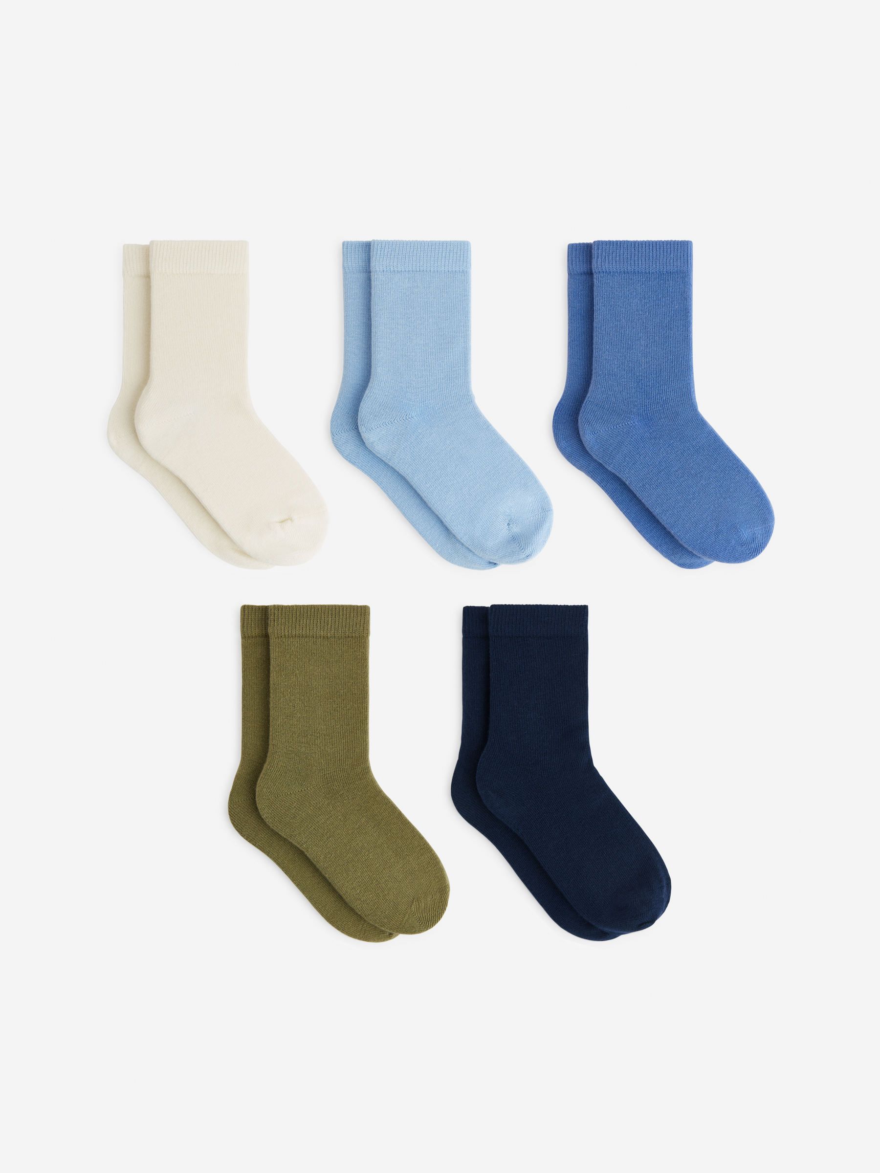 Cotton Socks Set of 5-#A3BBE0-5814