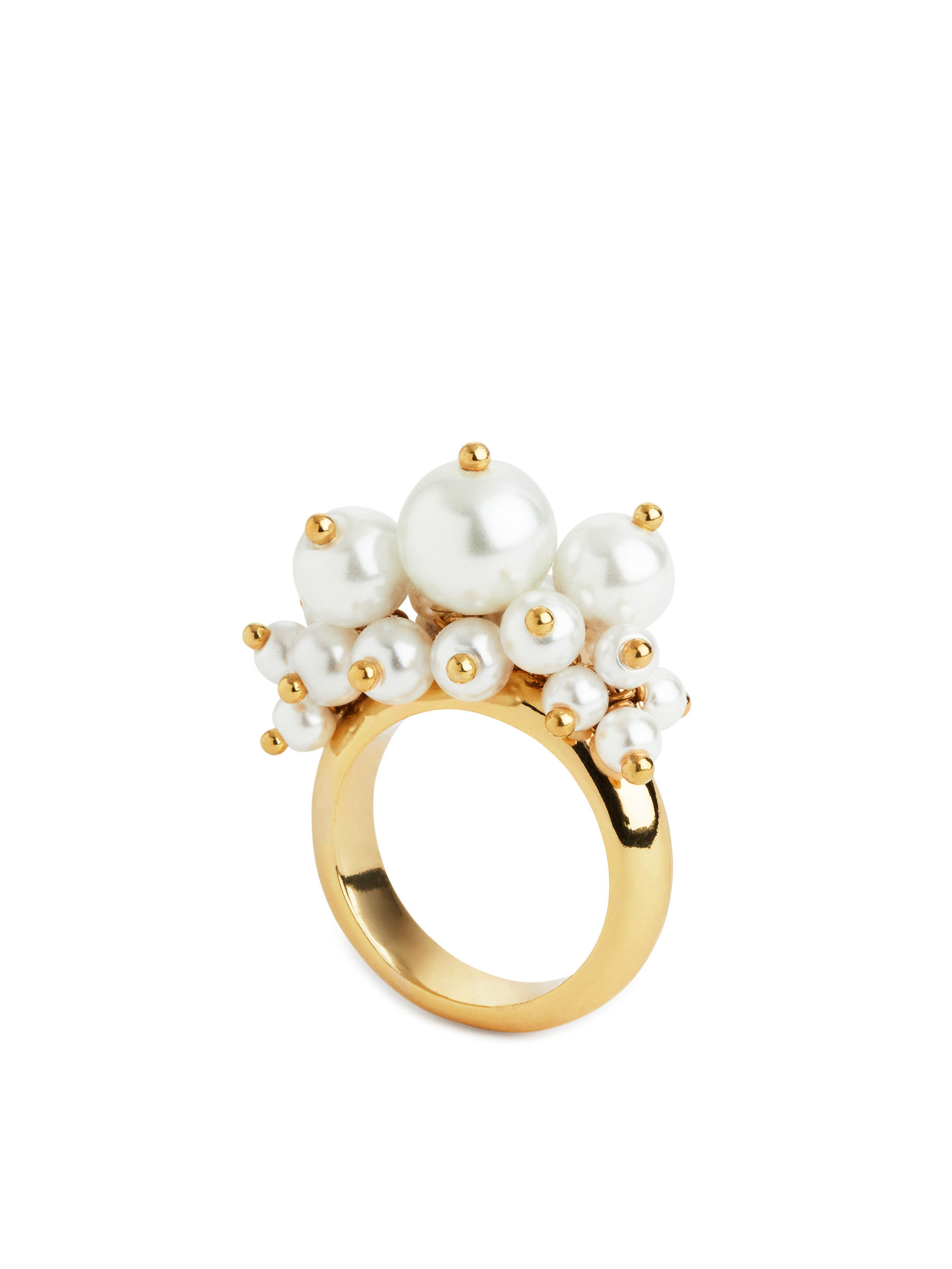 Gold-Plated Pearl Ring - Gold - Women - StillMedia/DescriptiveStillLife - 3