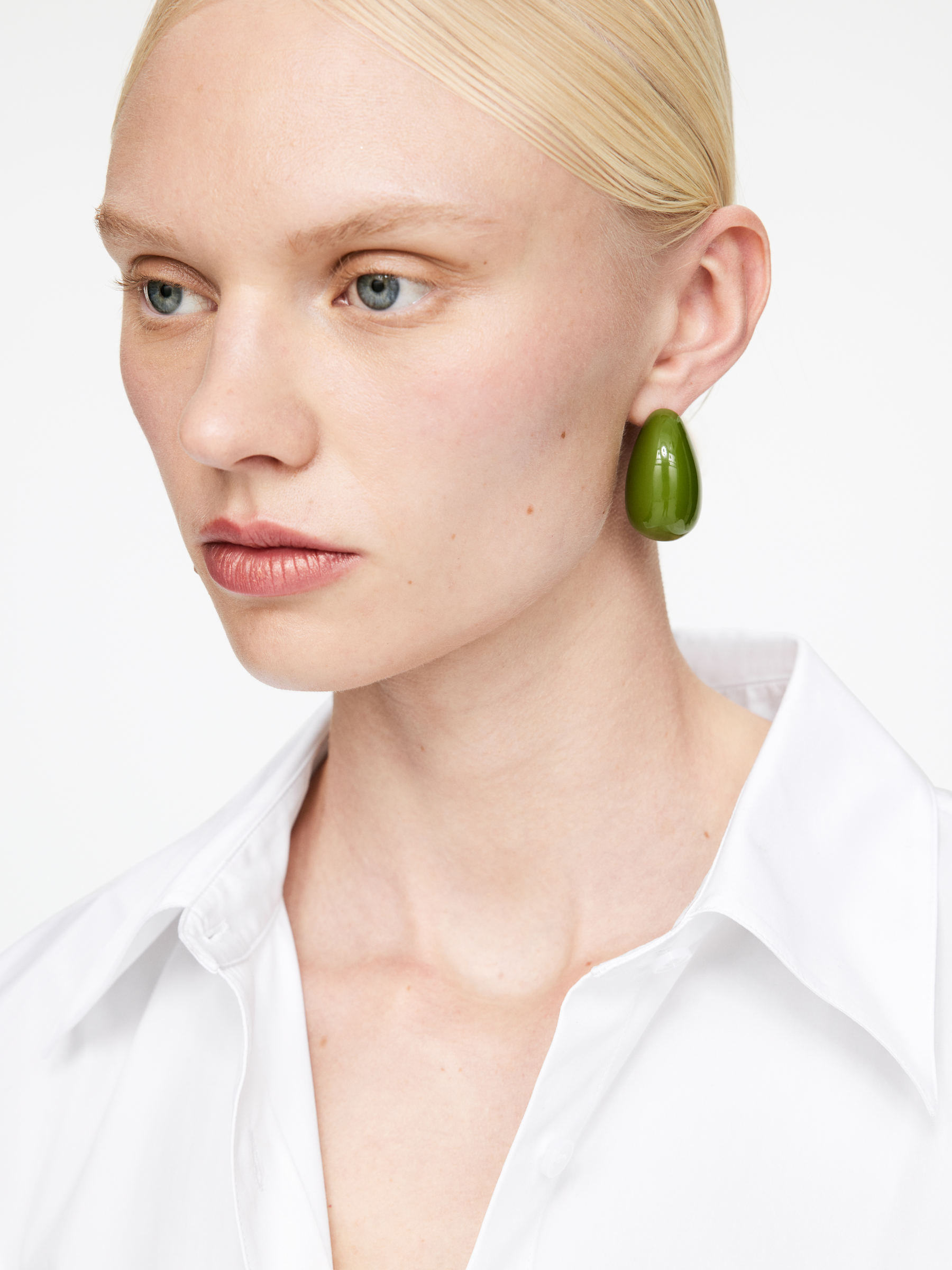 Drop-Shaped Earrings - Green - Women - StillMedia/Lookbook - 3