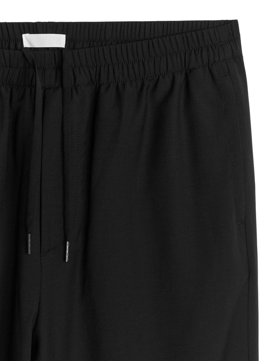 Weite Wollhose - Schwarz - Loose Fit - Men - 1224931001