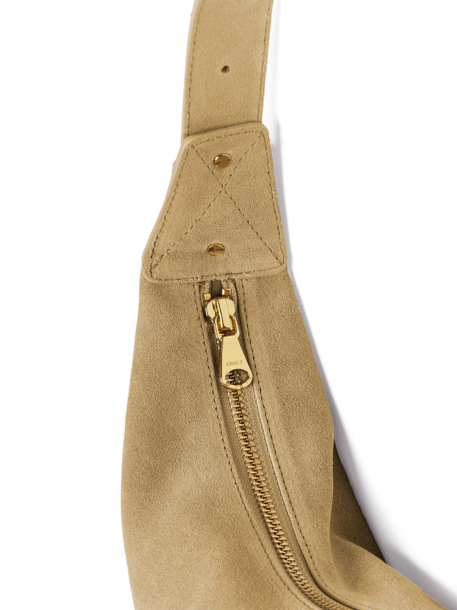 Curved Suede Bag-#A98968-6283