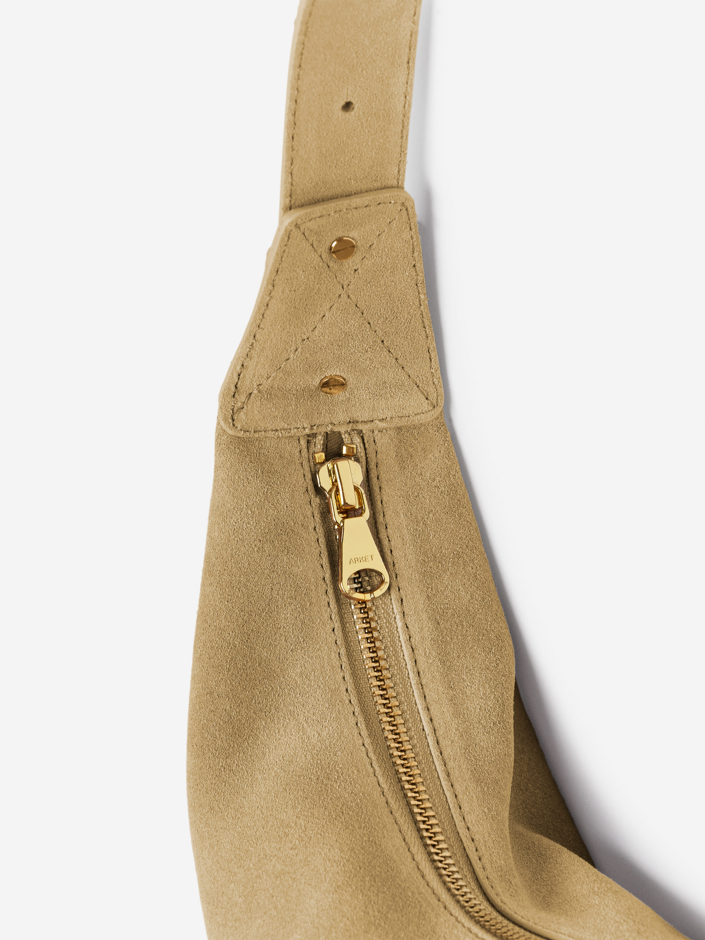 Curved Suede Bag – Beige – Women – ARKET WW