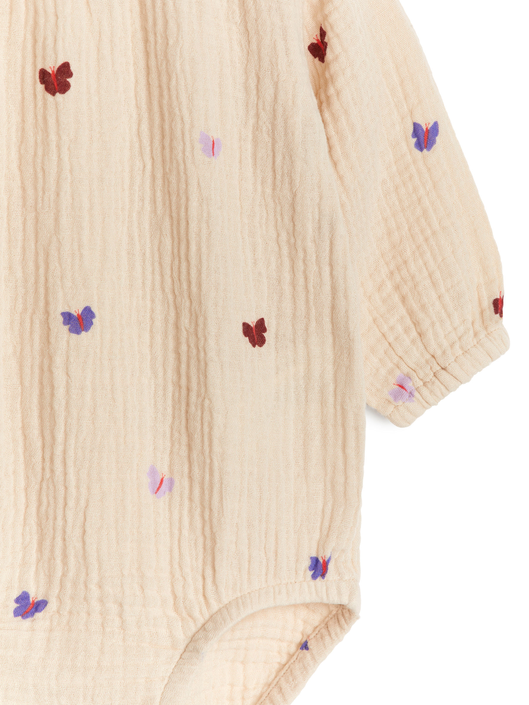 Cotton Muslin Romper - Beige/Butterflies - Loose fit - Children - StillMedia/DescriptiveDetail - 3