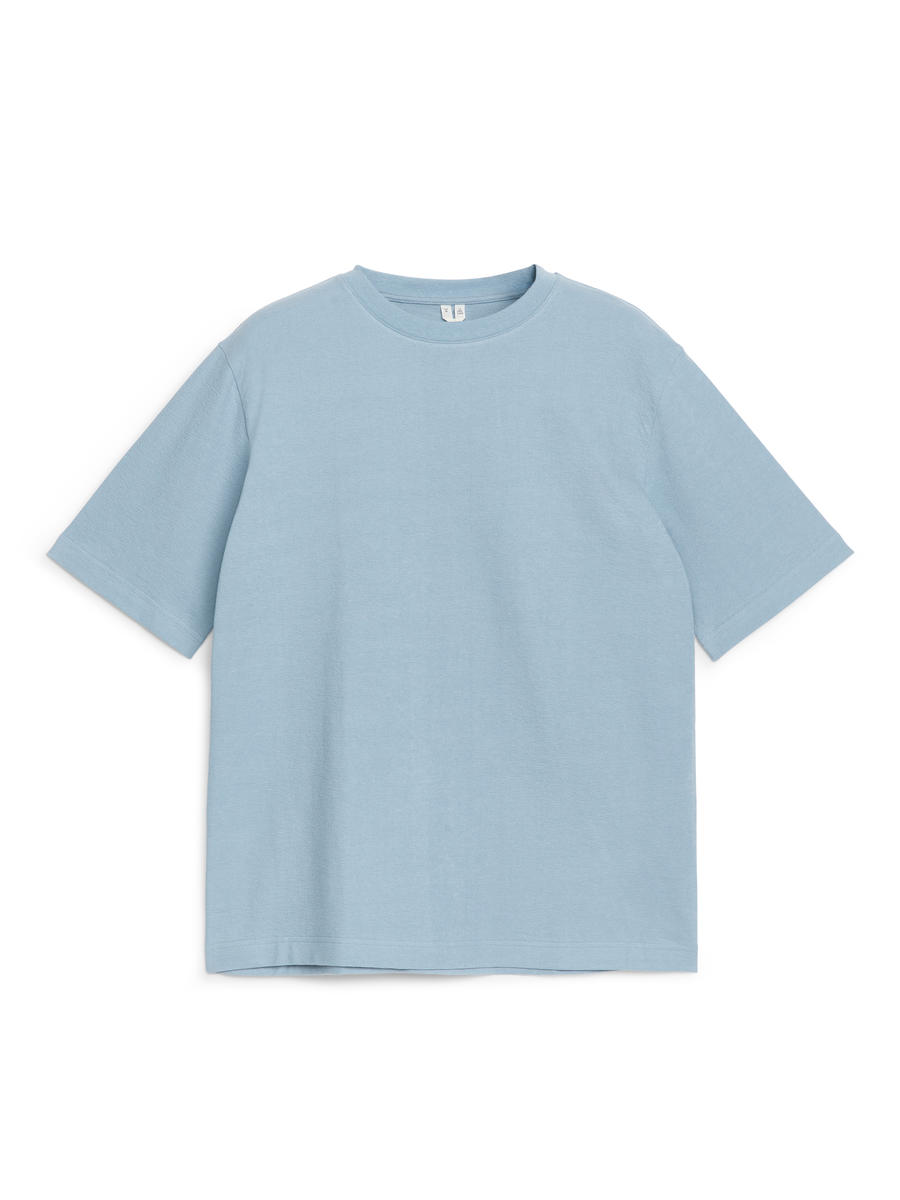 Bouclé Jersey T-Shirt - Light Blue - Relaxed fit - Men - 1231807002