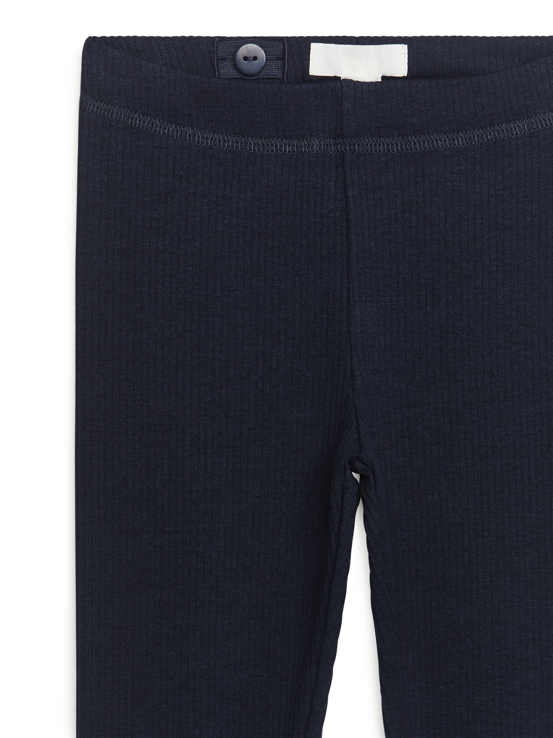 Ribbed Cotton Tencel Leggings - Dark Blue - Children - StillMedia/DescriptiveDetail - 1