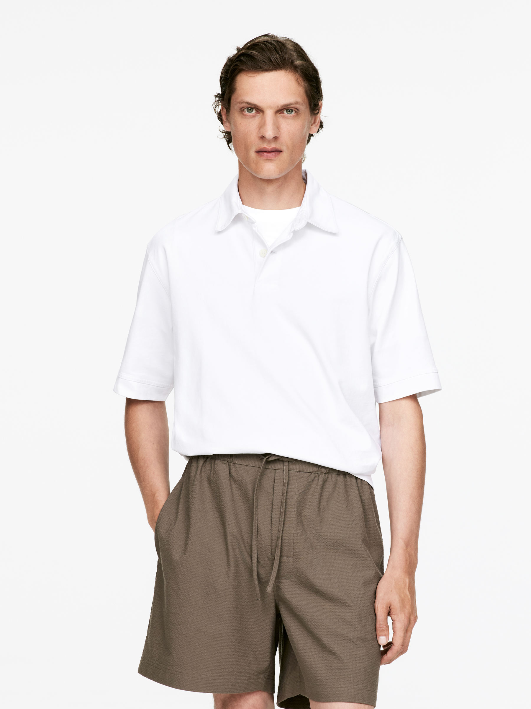 Polo Shirt - White - Loose fit - Men - StillMedia/Lookbook - 5