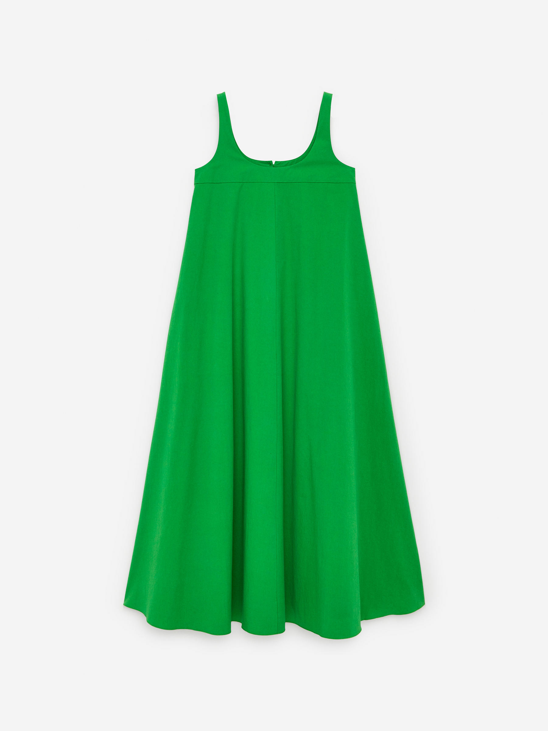 Cotton Maxi Dress-Green-15316