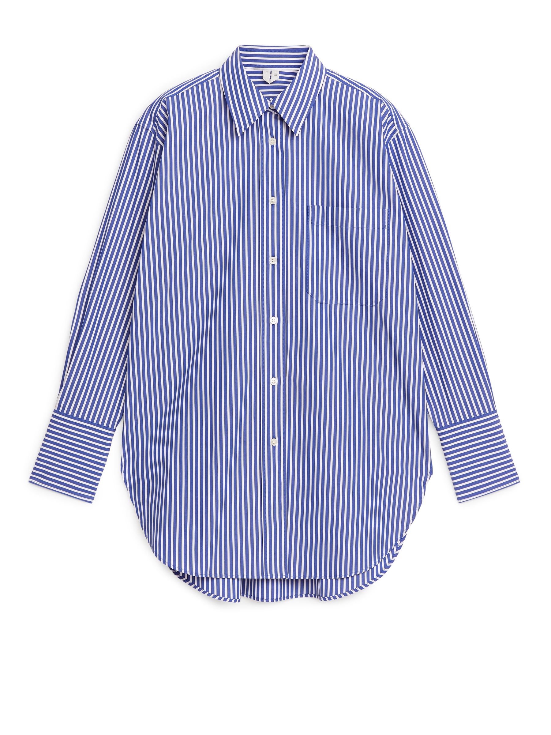 Oversized Poplin Shirt-#5881BB-9489