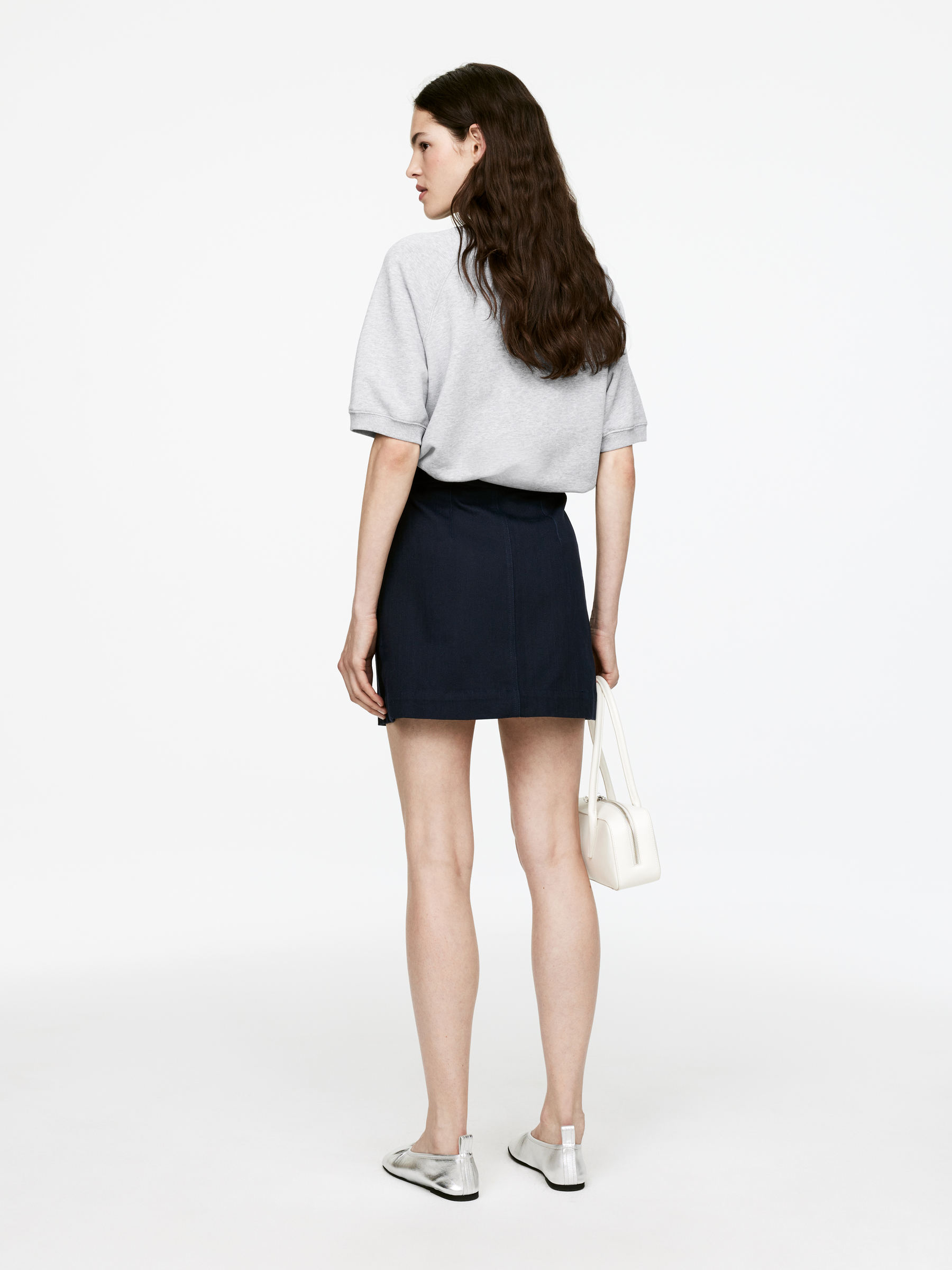 Wickelrock aus Baumwolle - Dunkelblau - Regular Fit - Damen - StillMedia/Lookbook - 3