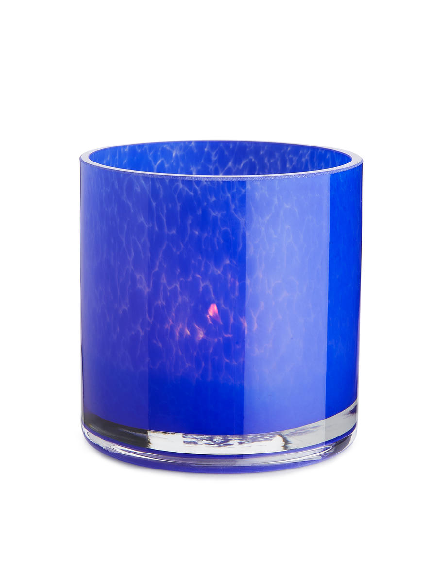 Glass Tea Light Holder 9 cm - Blue - Homeware - 1059665008