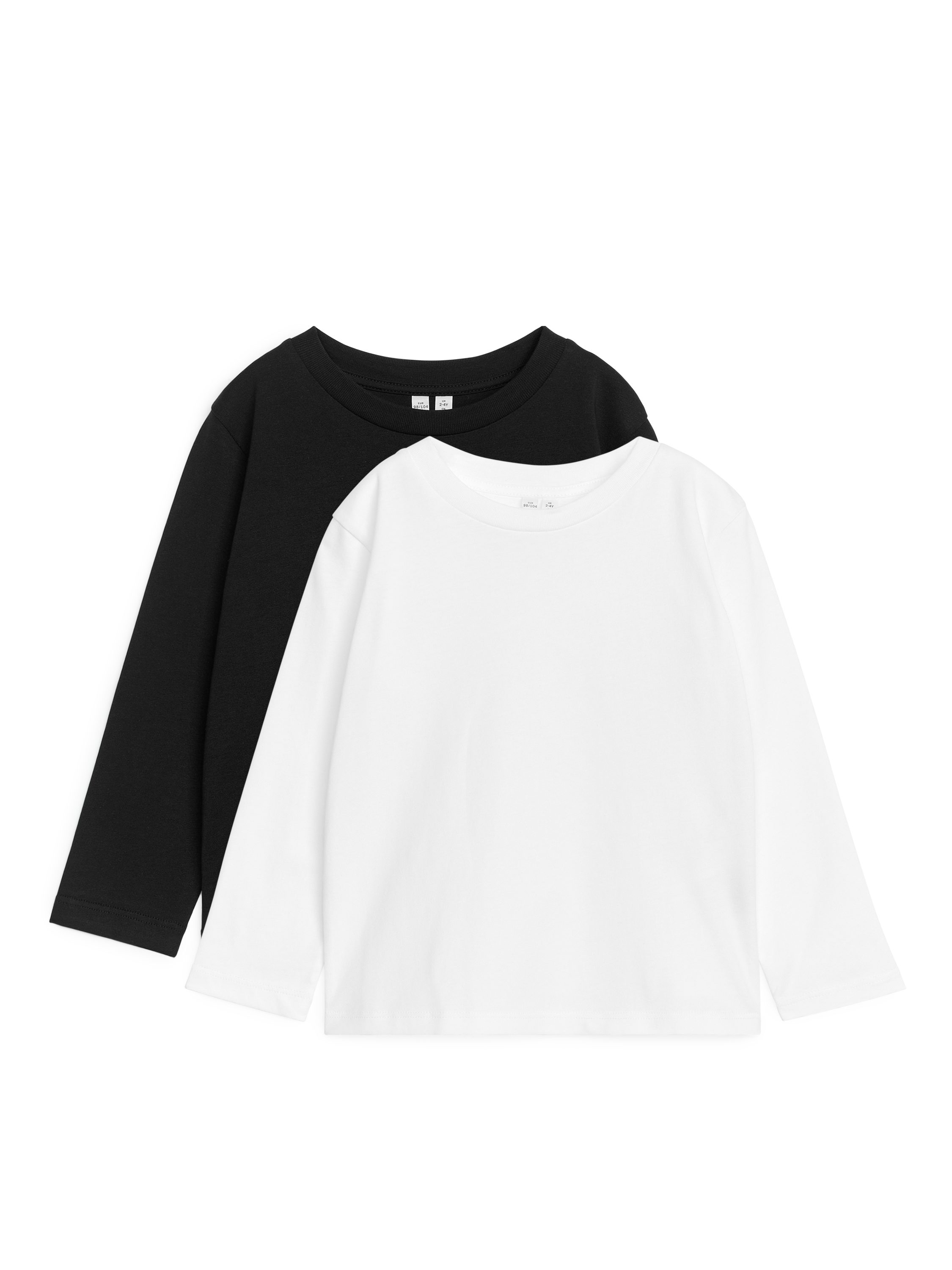 Long Sleeve T-Shirt Set of 2 – White/Black – ARKET EU Long Sleeve T-Shirt Set of 2 – White/Black – ARKET EU