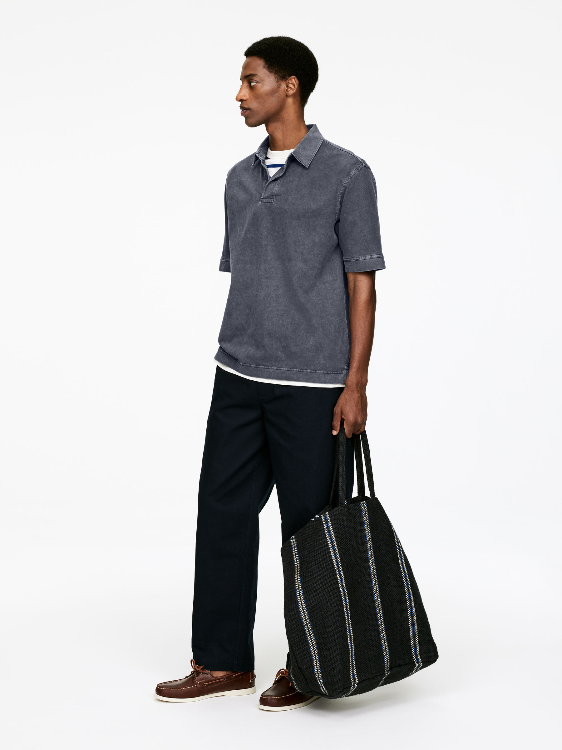 Polo Shirt - Dark Blue - Loose fit - Men - StillMedia/Lookbook - 5