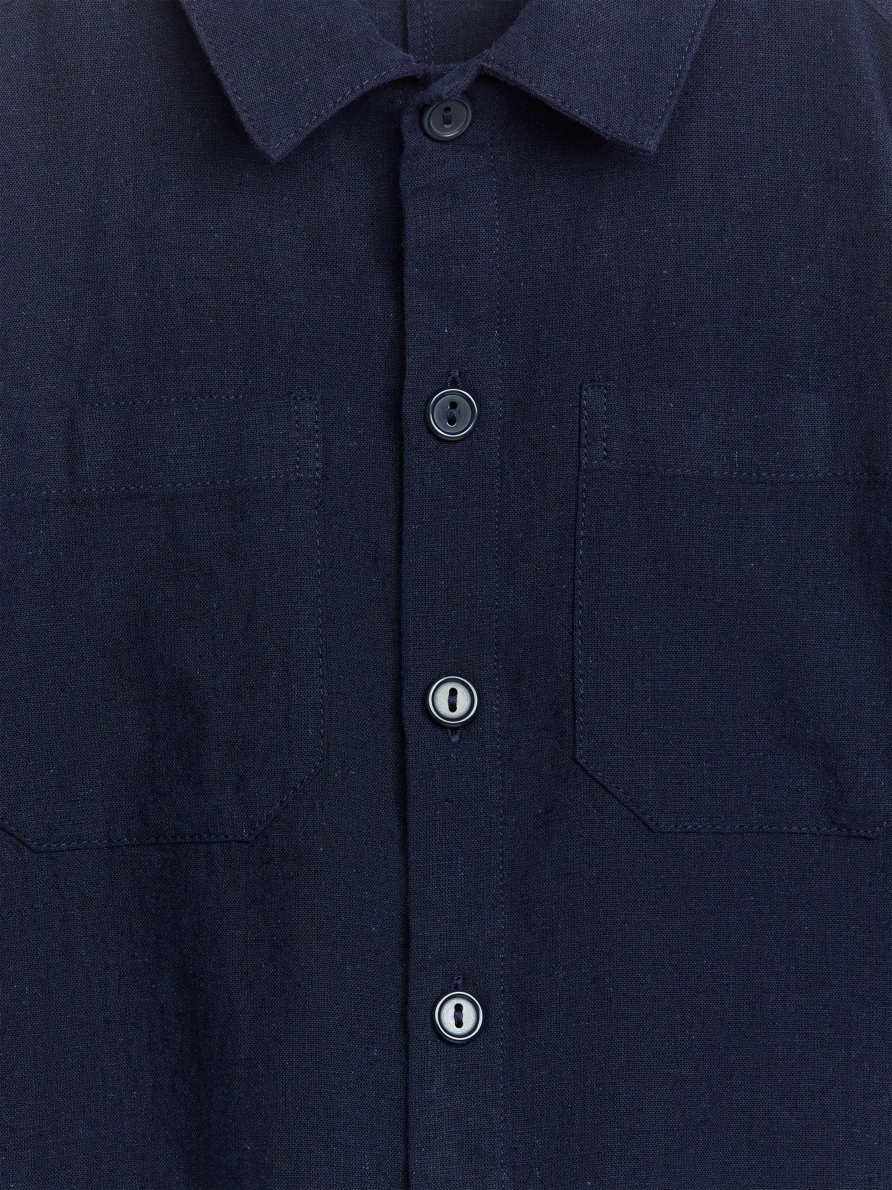 Linen Cotton Overshirt - Dark Blue - Fason normalny - Children - StillMedia/DescriptiveDetail - 3
