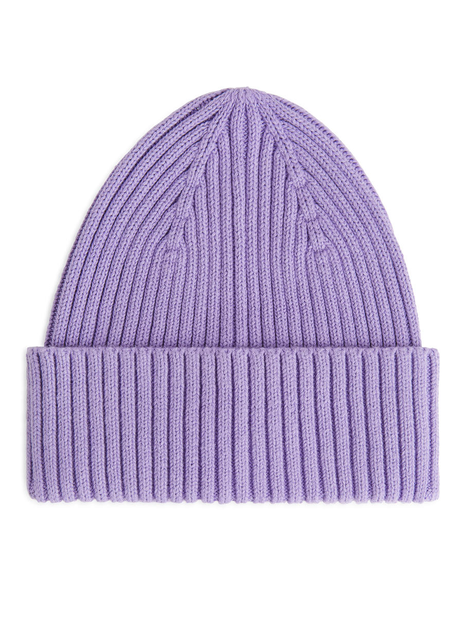 Rib Knit Beanie-#9687B7-9173