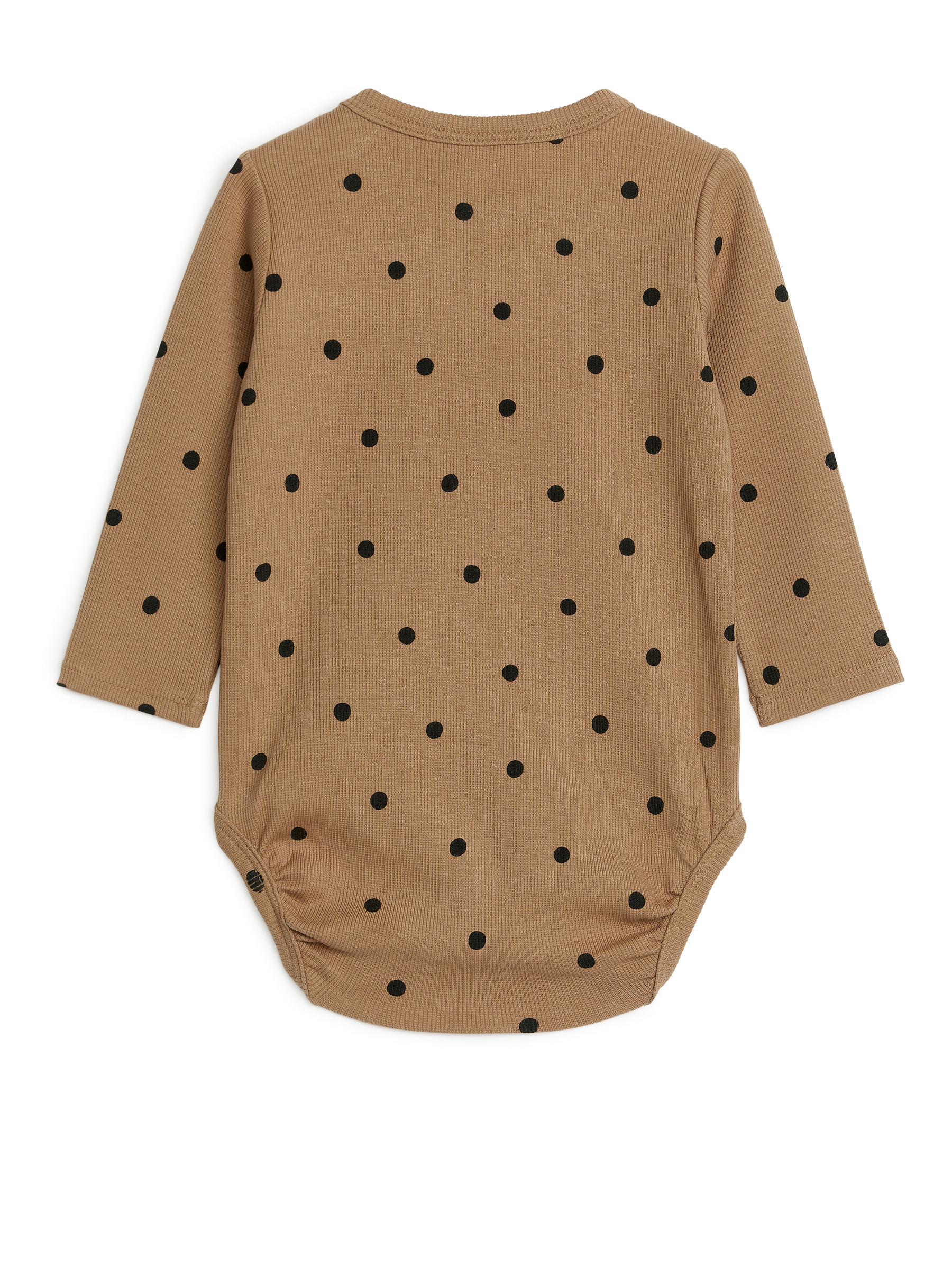 Body de manga larga de canalé - Beige oscuro/negro - Corte ajustado - Children - StillMedia/DescriptiveStillLife - 3