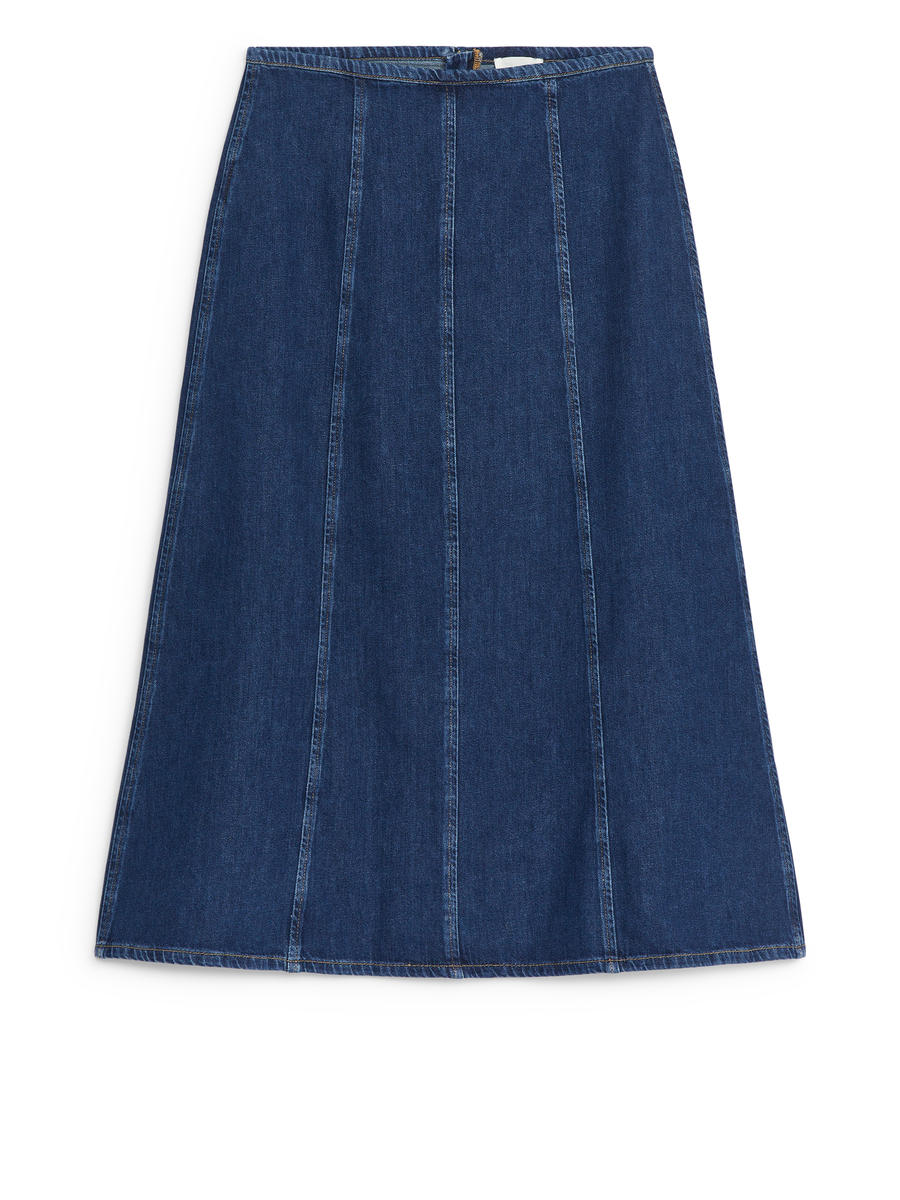 Flared Denim Skirt-#323842-7149