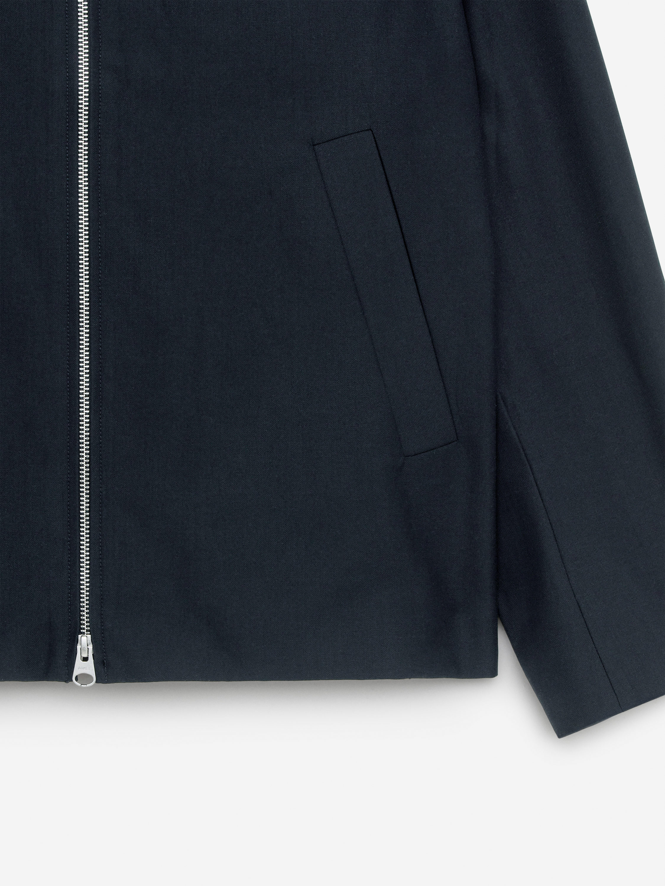 Wool-Cotton ZIp Jacket – Dark Blue – Men – ARKET NL
