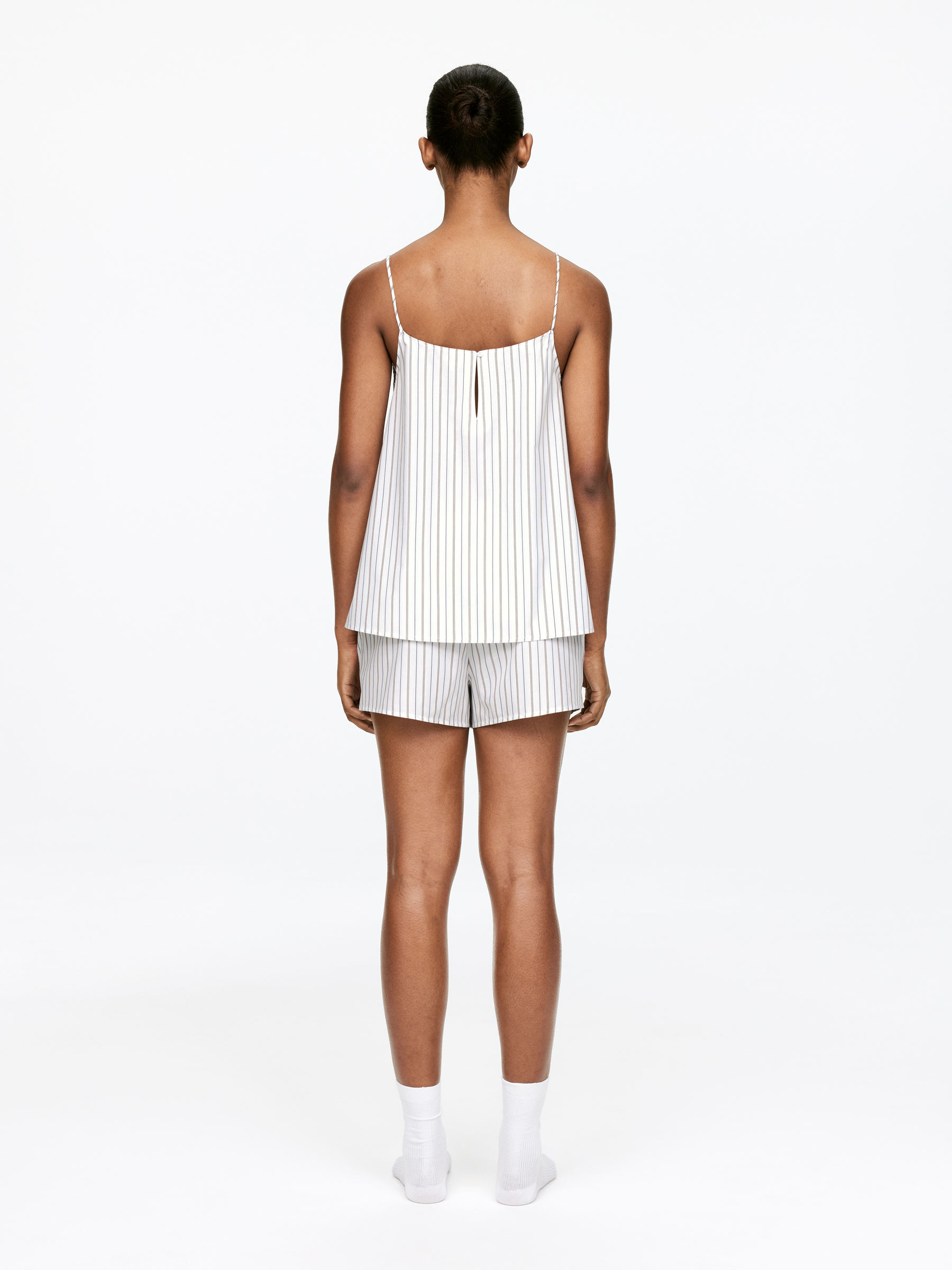 Cotton Strap Top - White/Multi-Colour - Loose fit - Women - StillMedia/Lookbook - 5