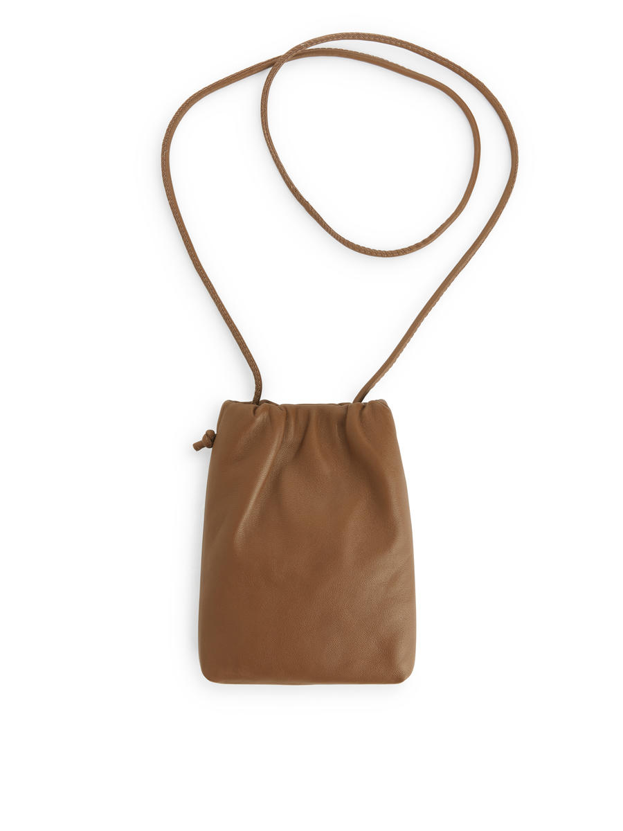 Leather Crossbody Bag - Brown - Women - 1241517002