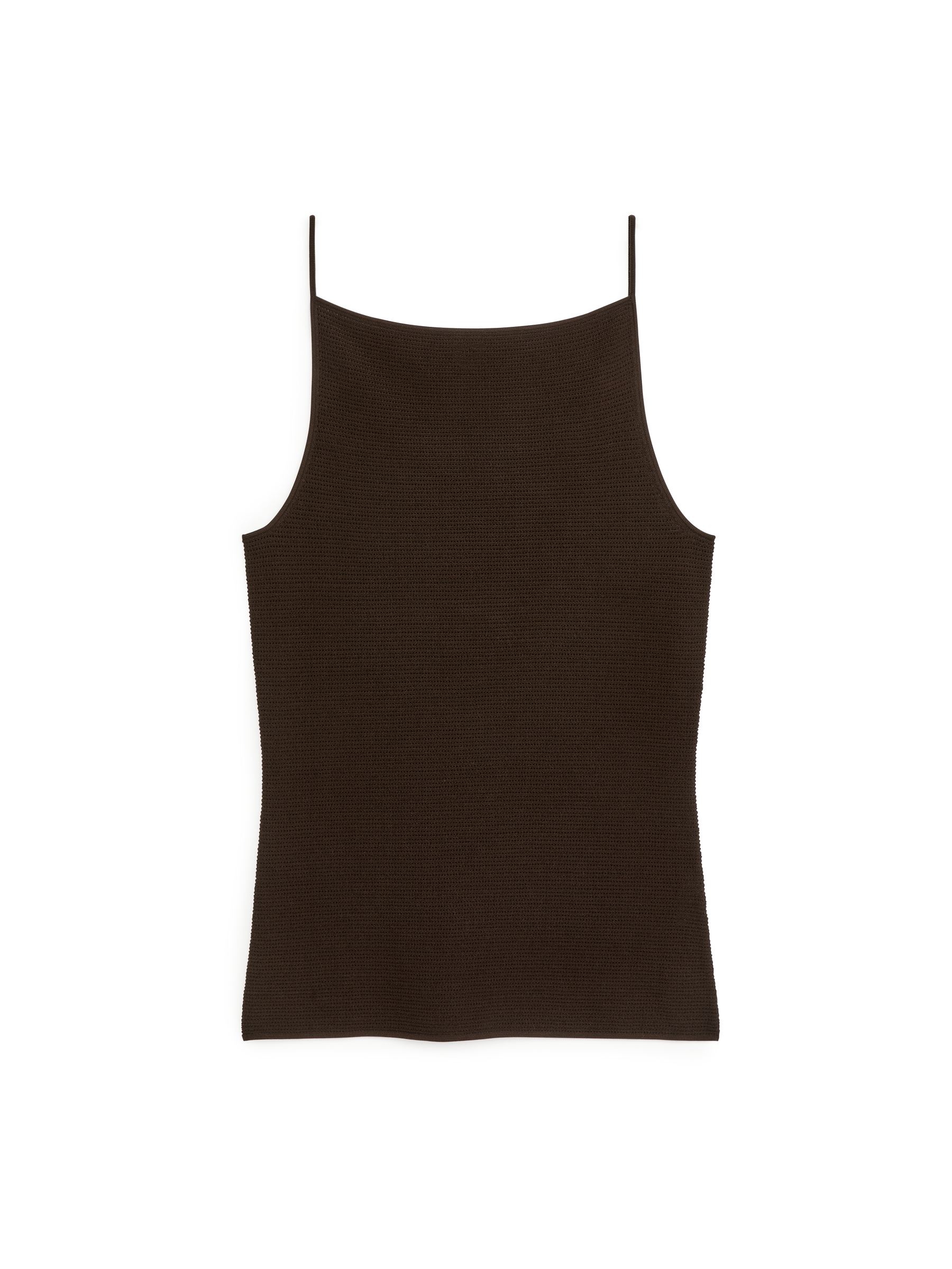 Crochet Tank Top - Dark Brown - Women - StillMedia/DescriptiveStillLife - 1