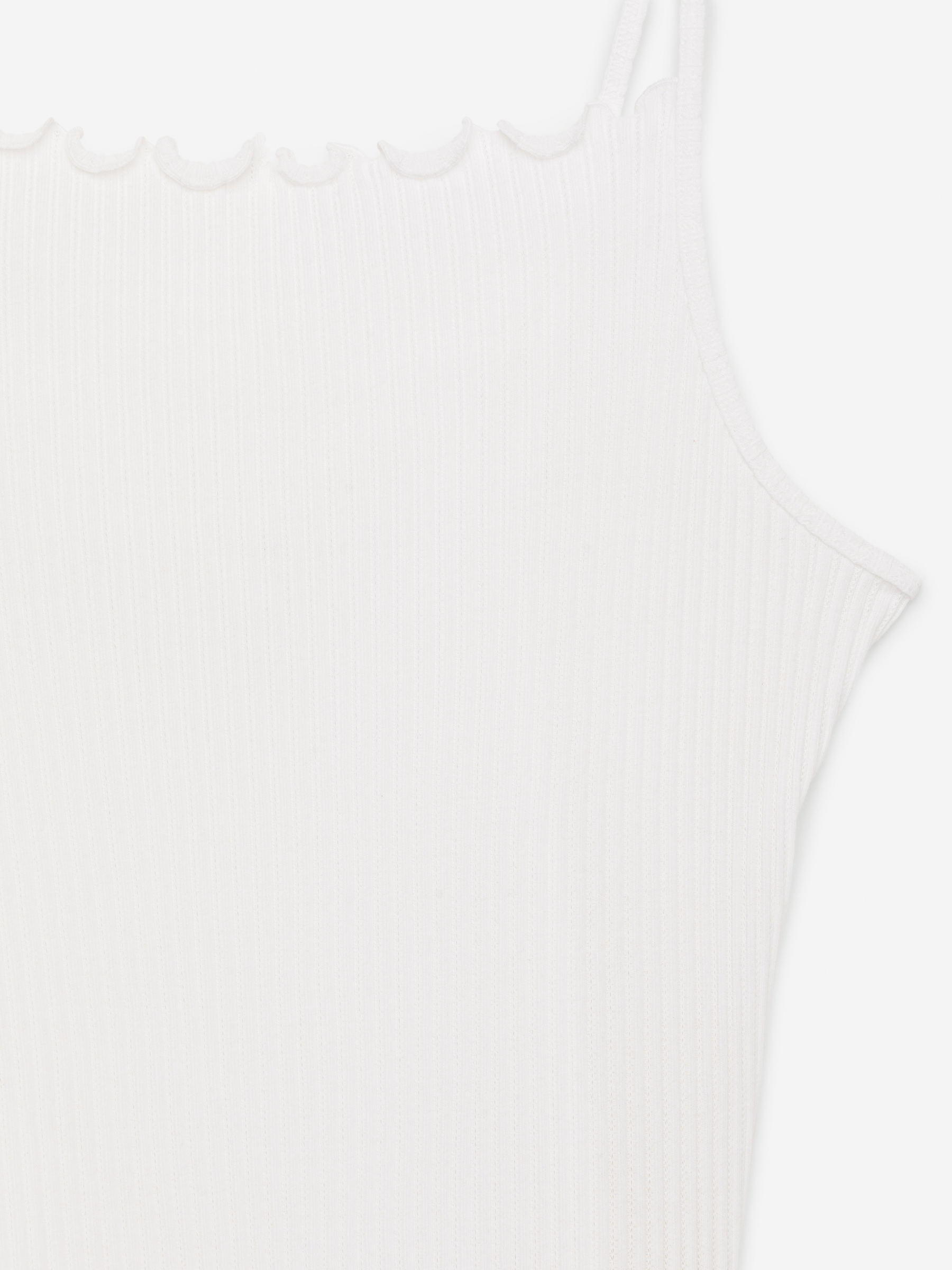 Pointelle Cotton Tank - White - Slim fit - Women - StillMedia/DescriptiveDetail - 2