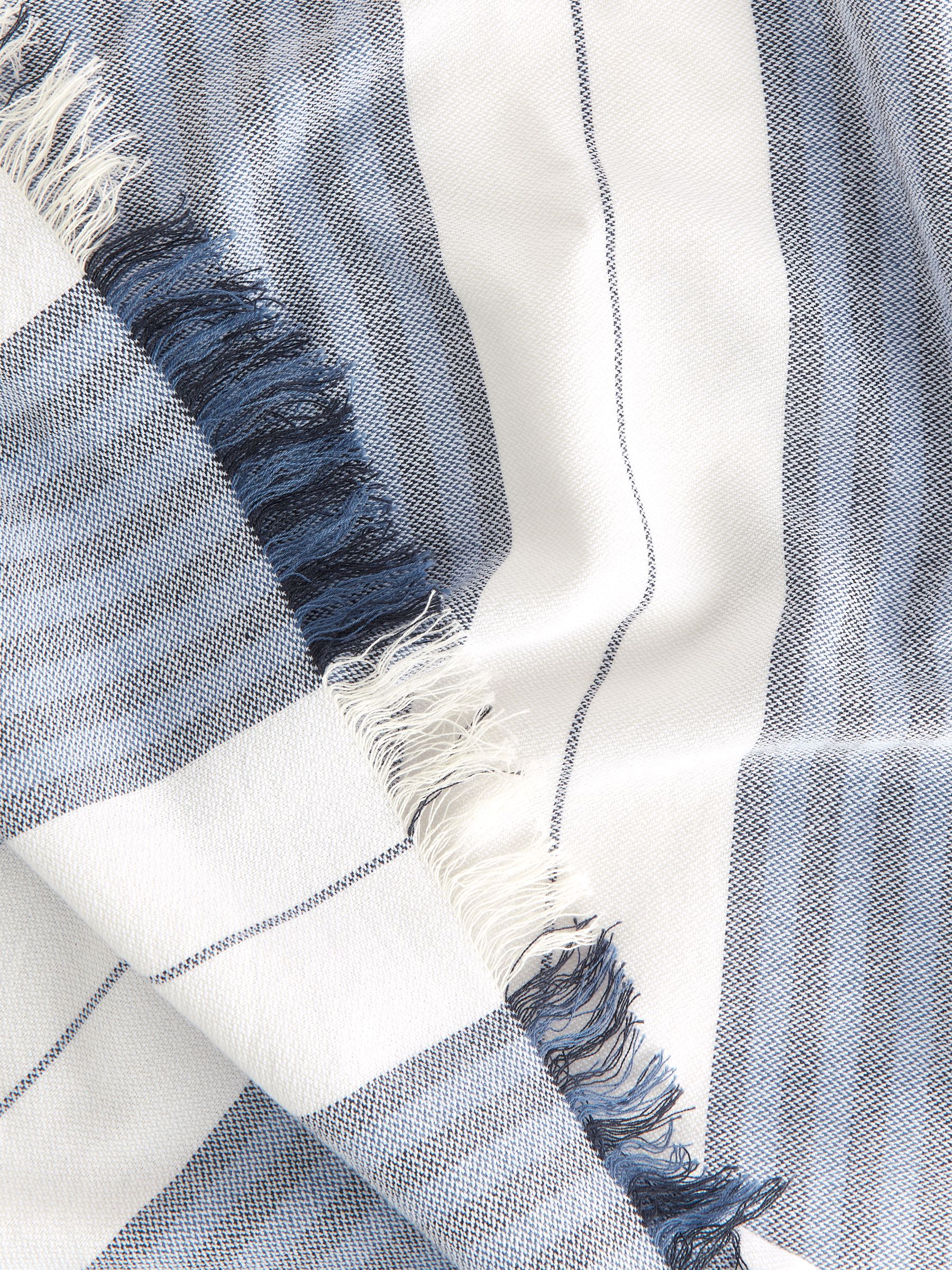 Toalla de playa de algodón - Blanco/azul - Homeware - StillMedia/DescriptiveDetail - 1