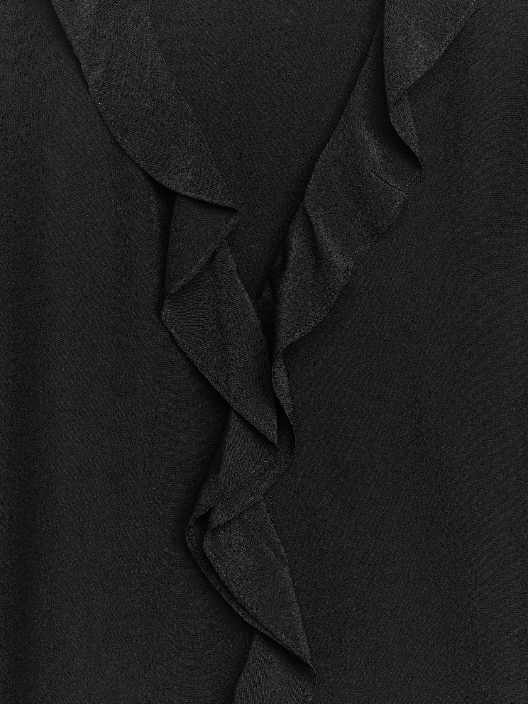 Seidenbluse mit Rüschen - Schwarz - Regular Fit - Damen - StillMedia/DescriptiveDetail - 1