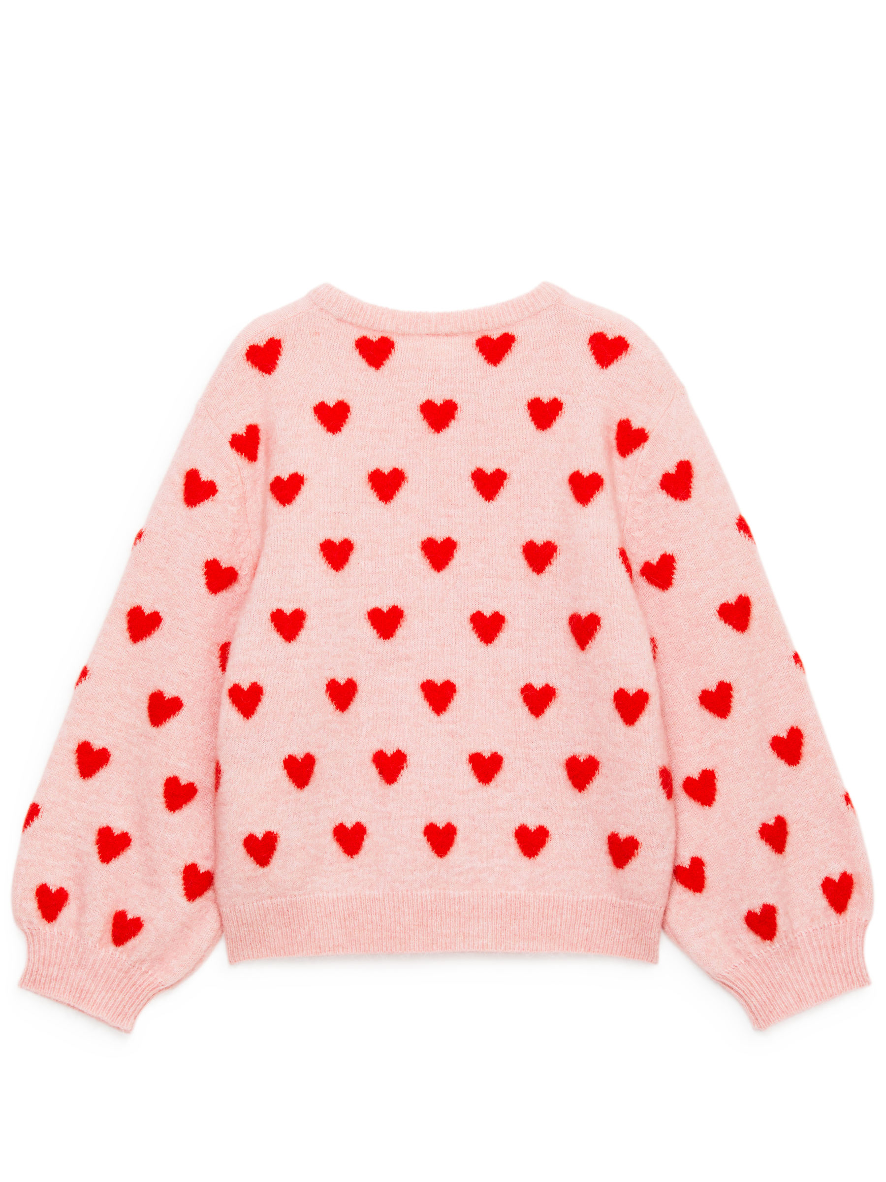 Stickad tröja - Rosa/hjärtan - Regular fit - Children - StillMedia/DescriptiveStillLife - 1