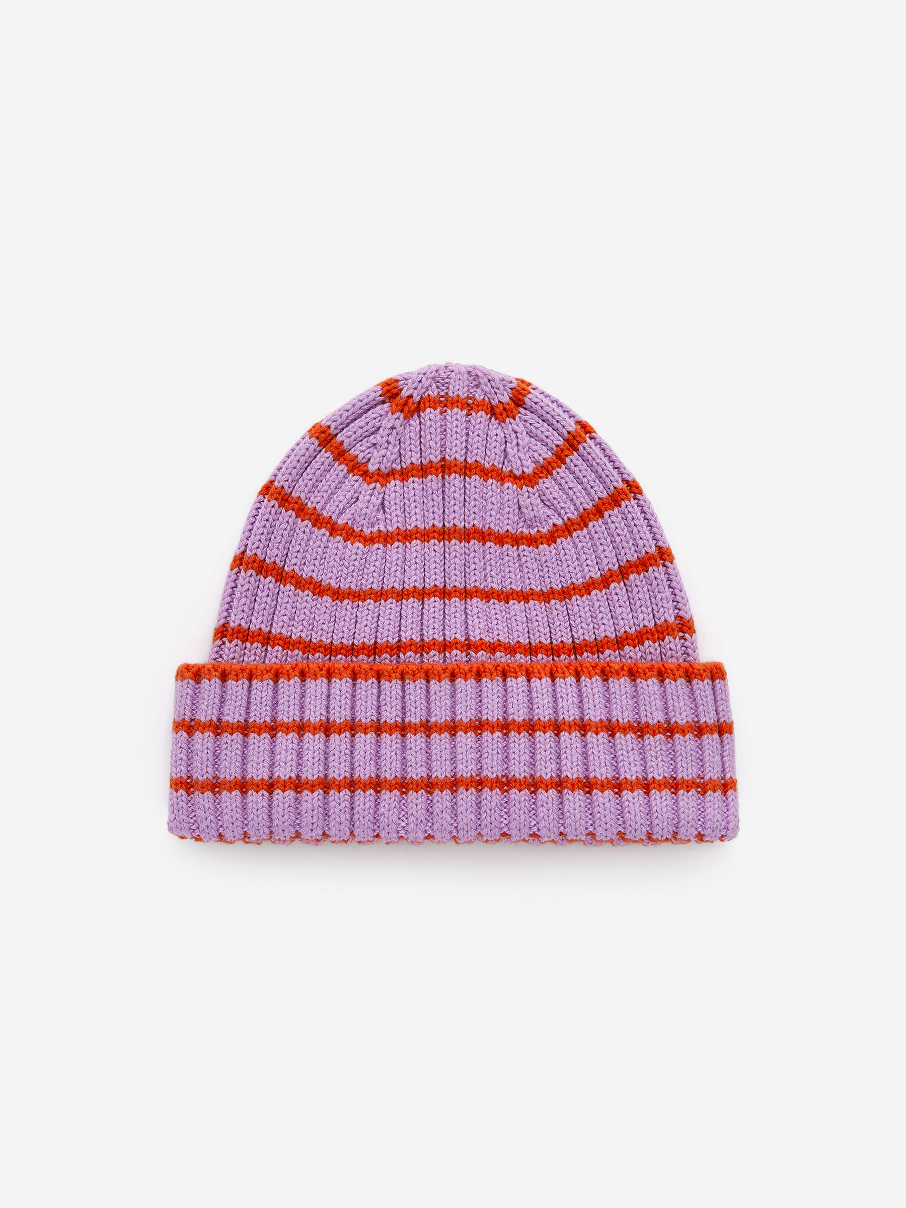 Rib Knit Baby Beanie - Lilac/Red - Children - StillMedia/DescriptiveStillLife - 1