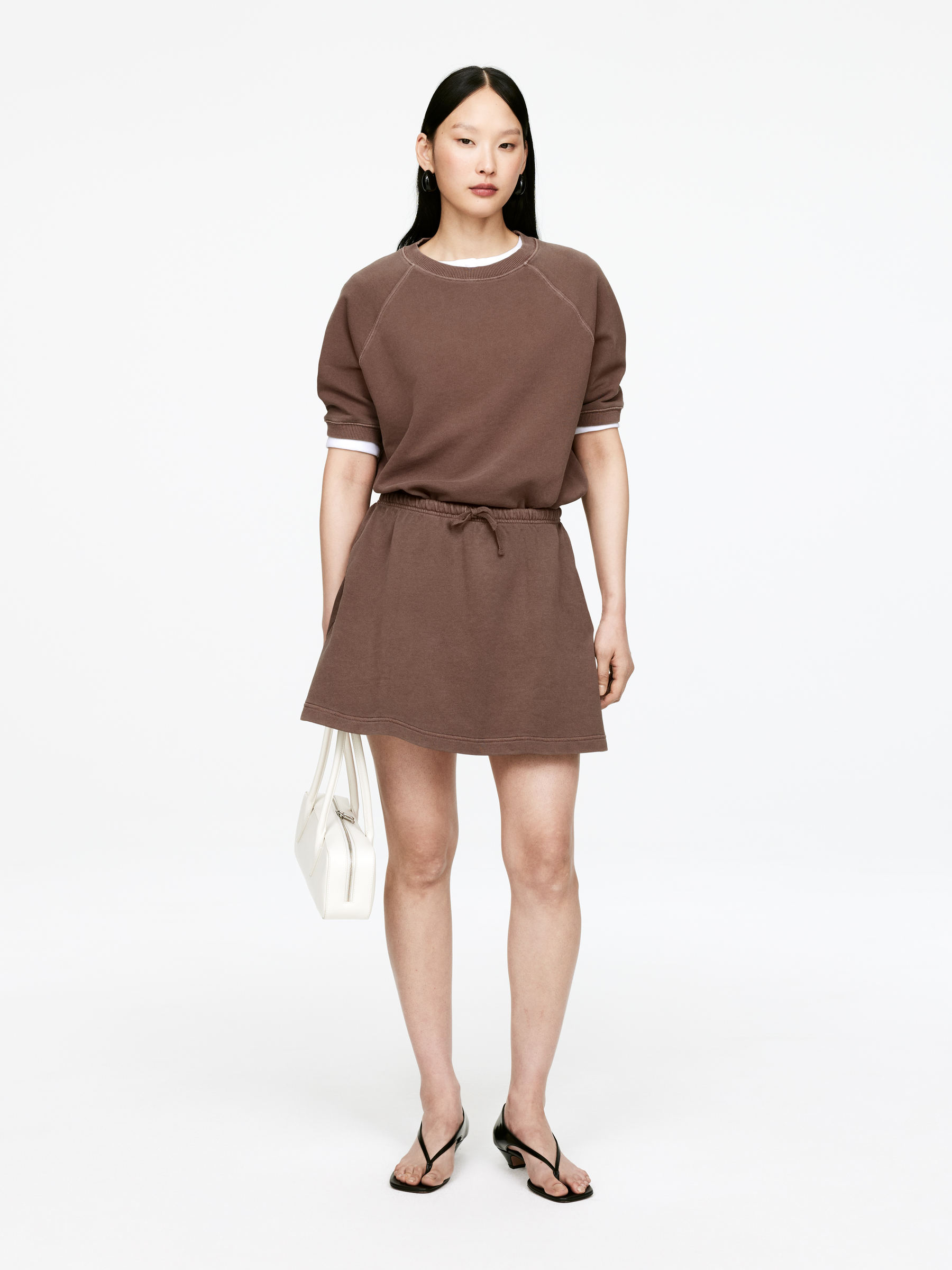 Terry Mini Skirt-#685547-15852