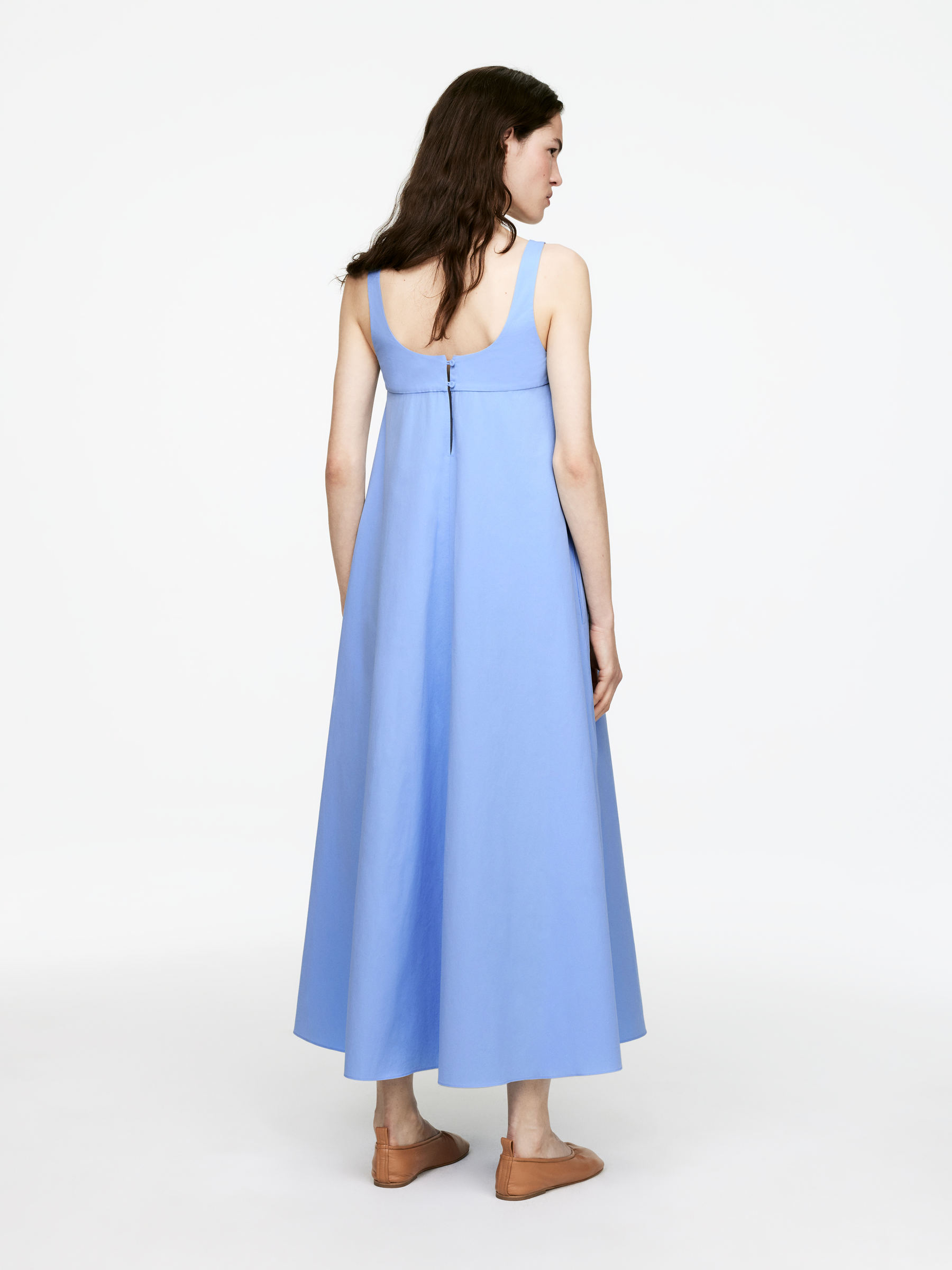 Cotton Maxi Dress - Light Blue - Regular fit - Women - StillMedia/Lookbook - 4