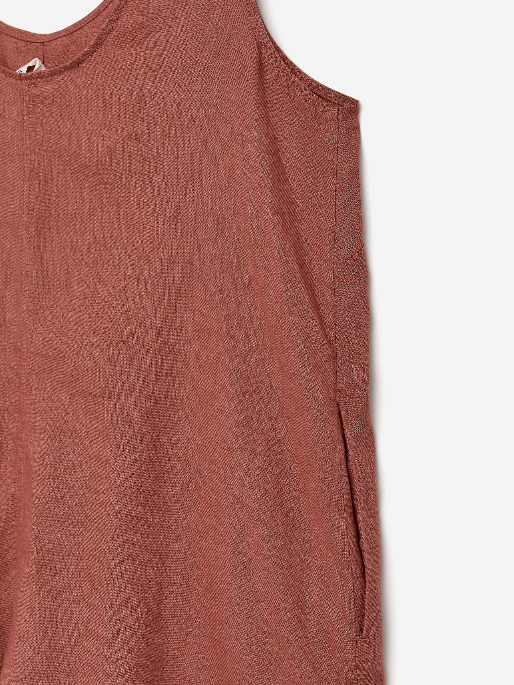 Linen Playsuit - Rust - Regular fit - Women - StillMedia/DescriptiveDetail - 1