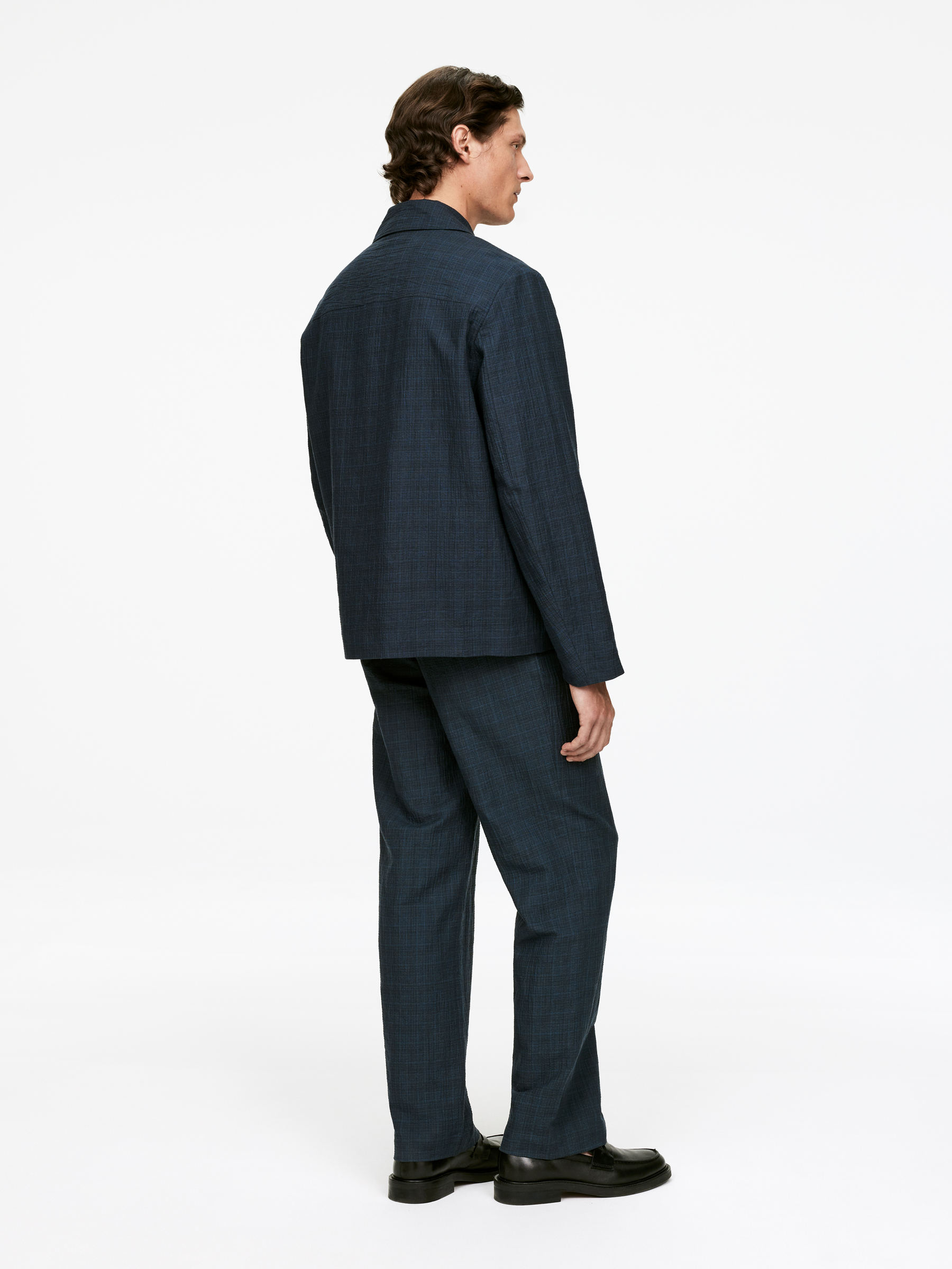 Seersucker Jacket - Dark Blue - Regular fit - Men - StillMedia/Lookbook - 10
