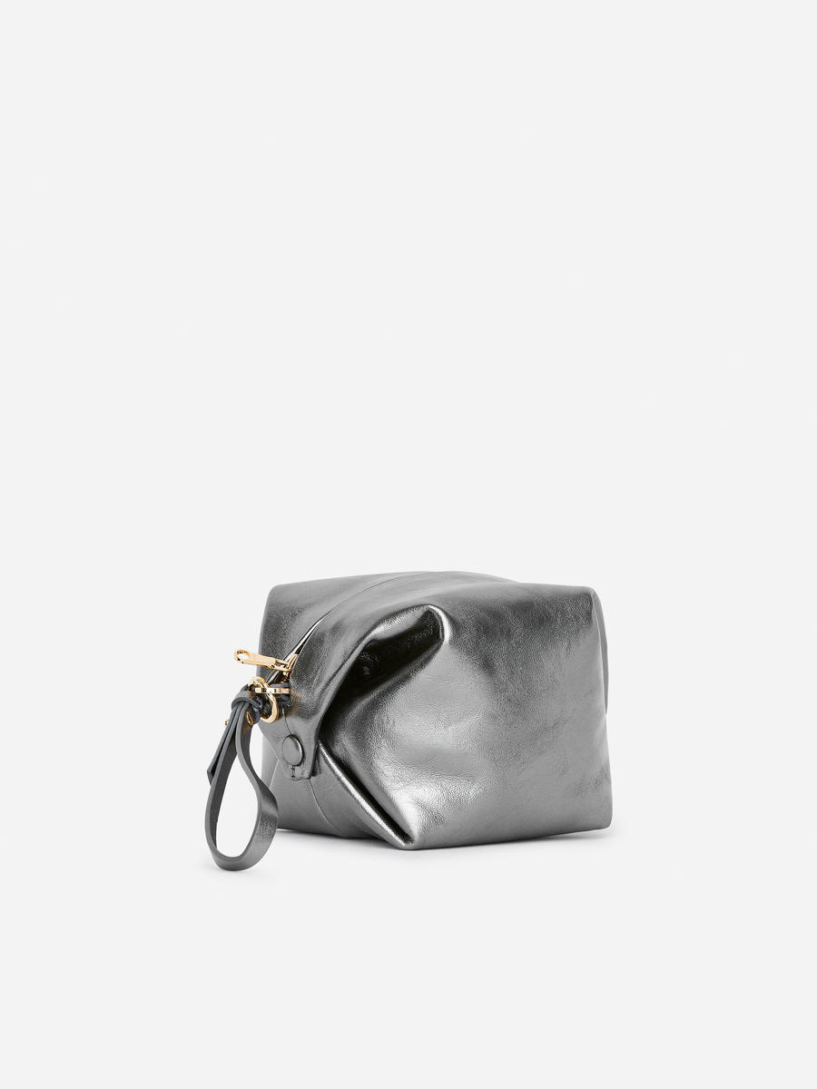 Small Leather Bag-#7A7979-13989