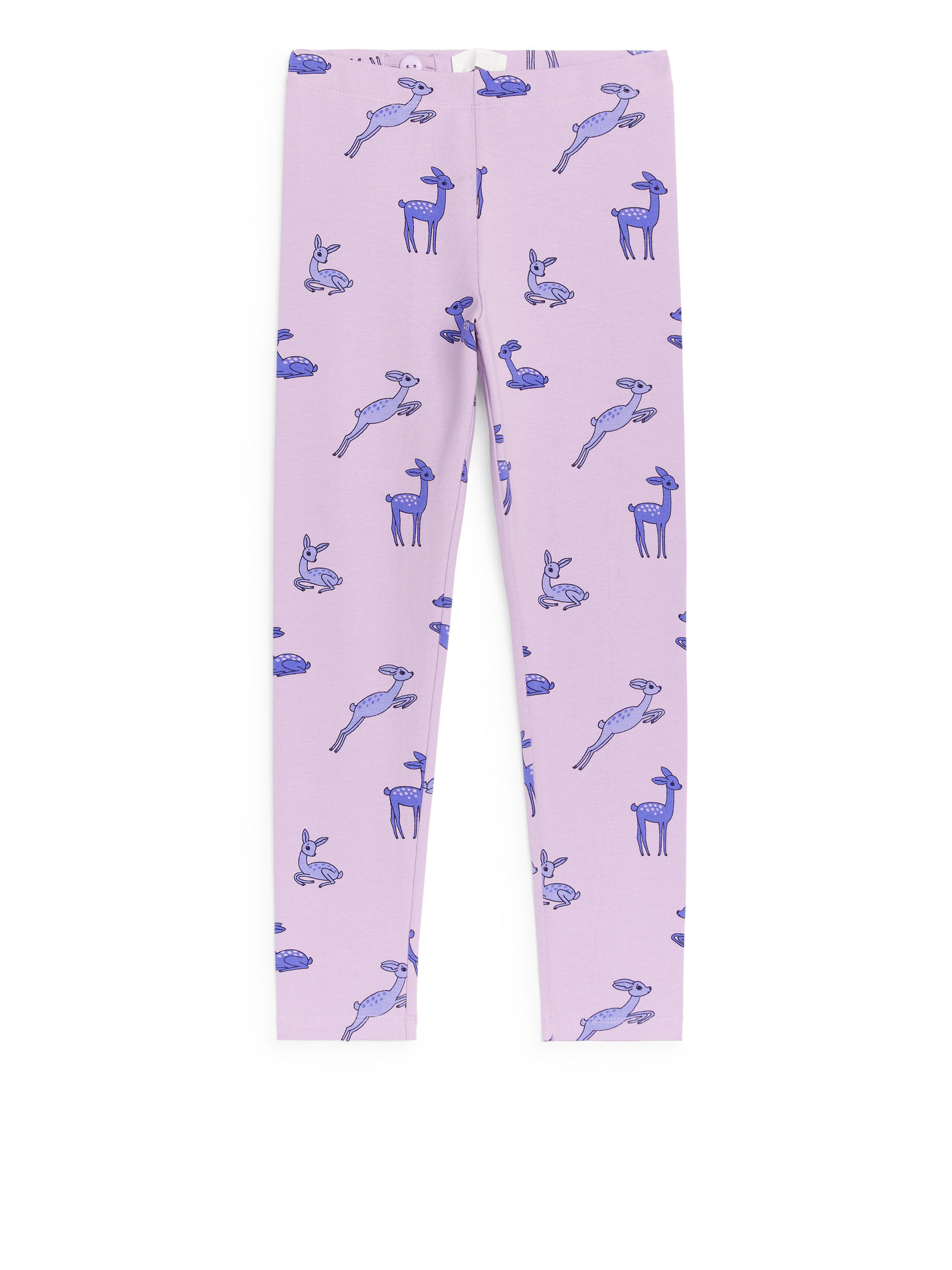 Jersey Leggings - Lilac/Reindeer - Slim fit - Children - 0499926136