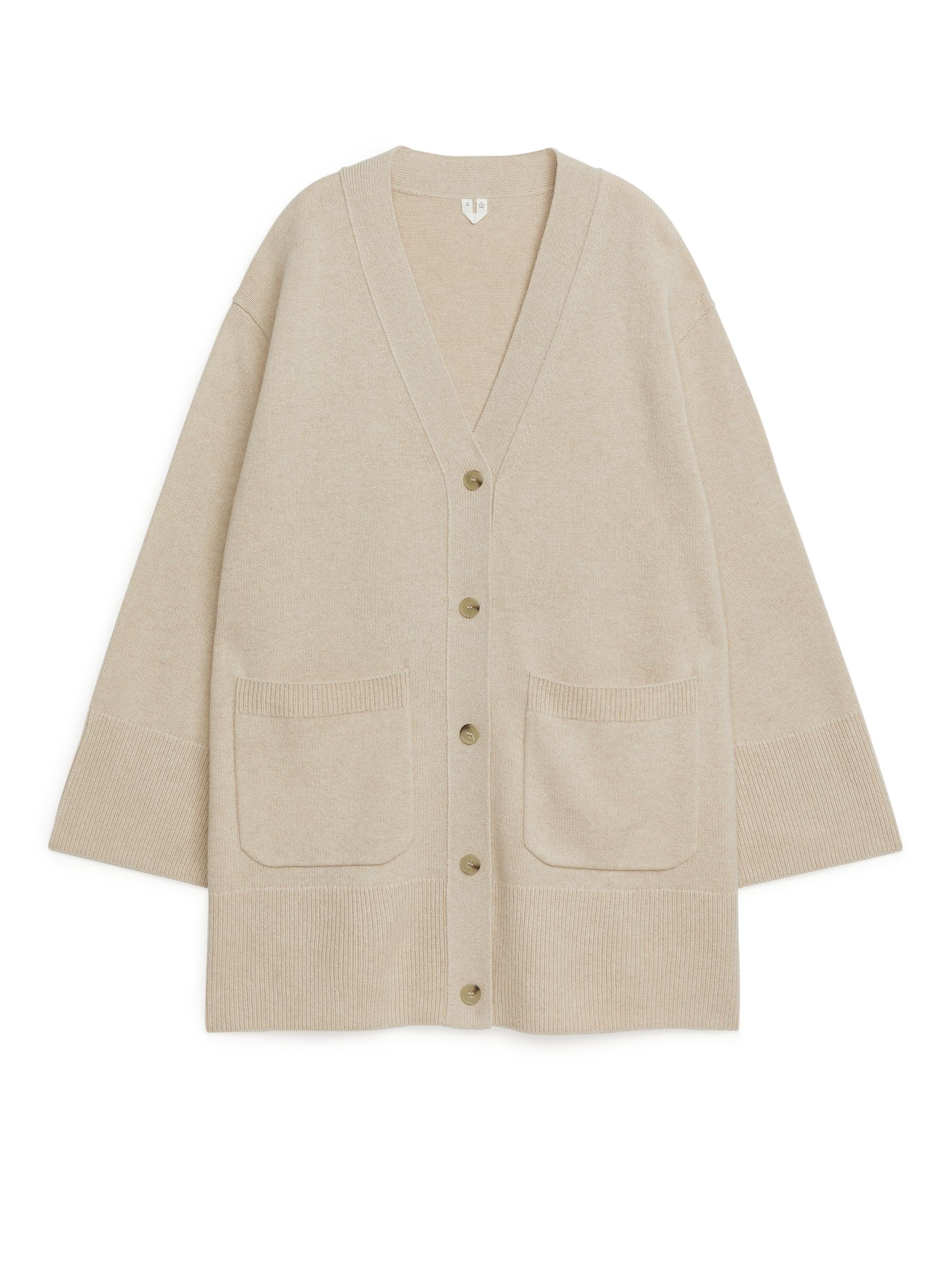 Cárdigan en mezcla de cachemira-#DED8C5-1606