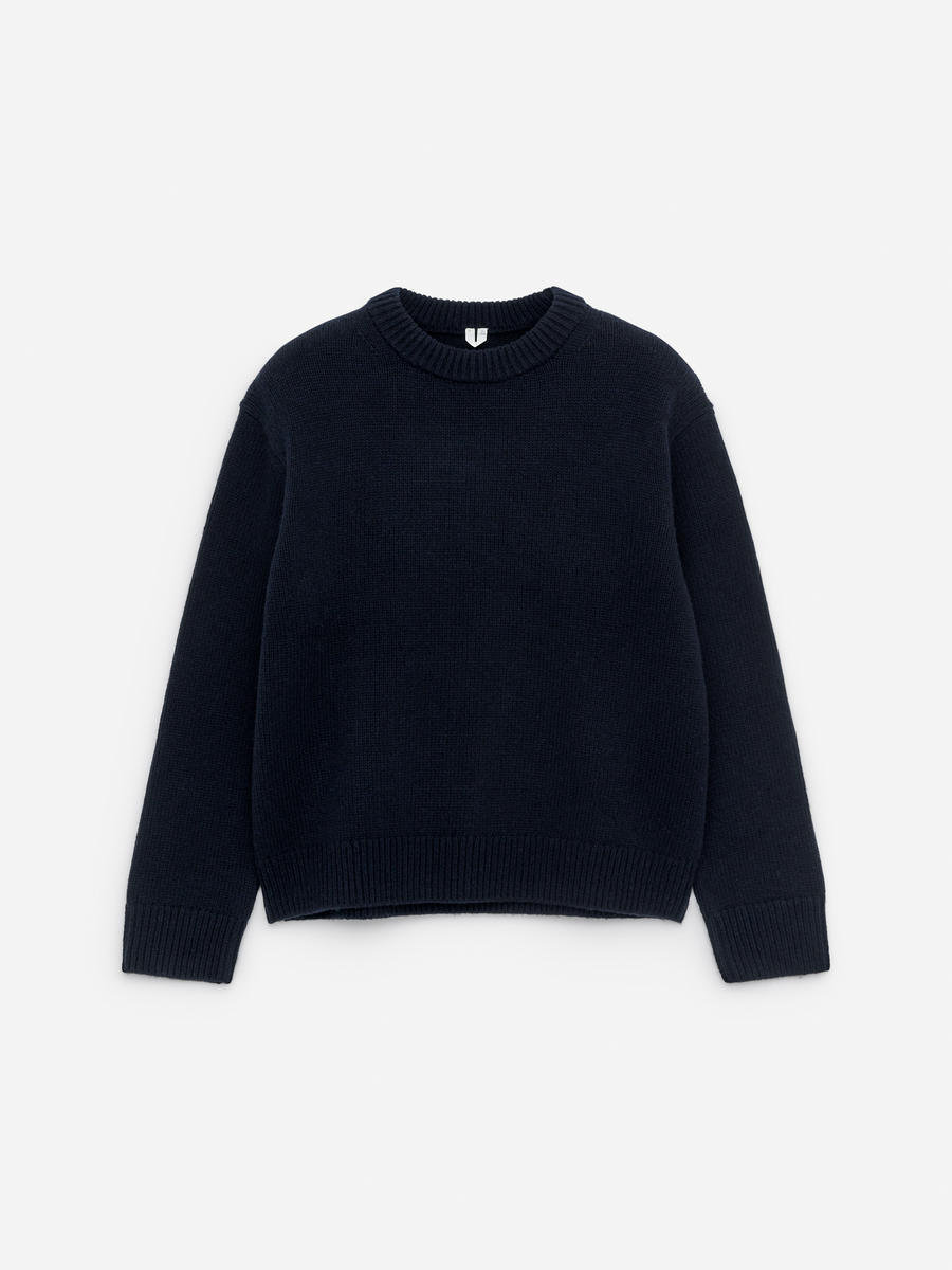 Heavy Knit Wool Jumper Dark Blue Men ARKET EU