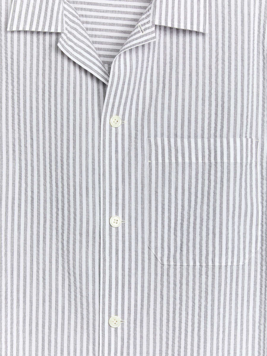 Relaxed Seersucker Shirt-#94989F-8051