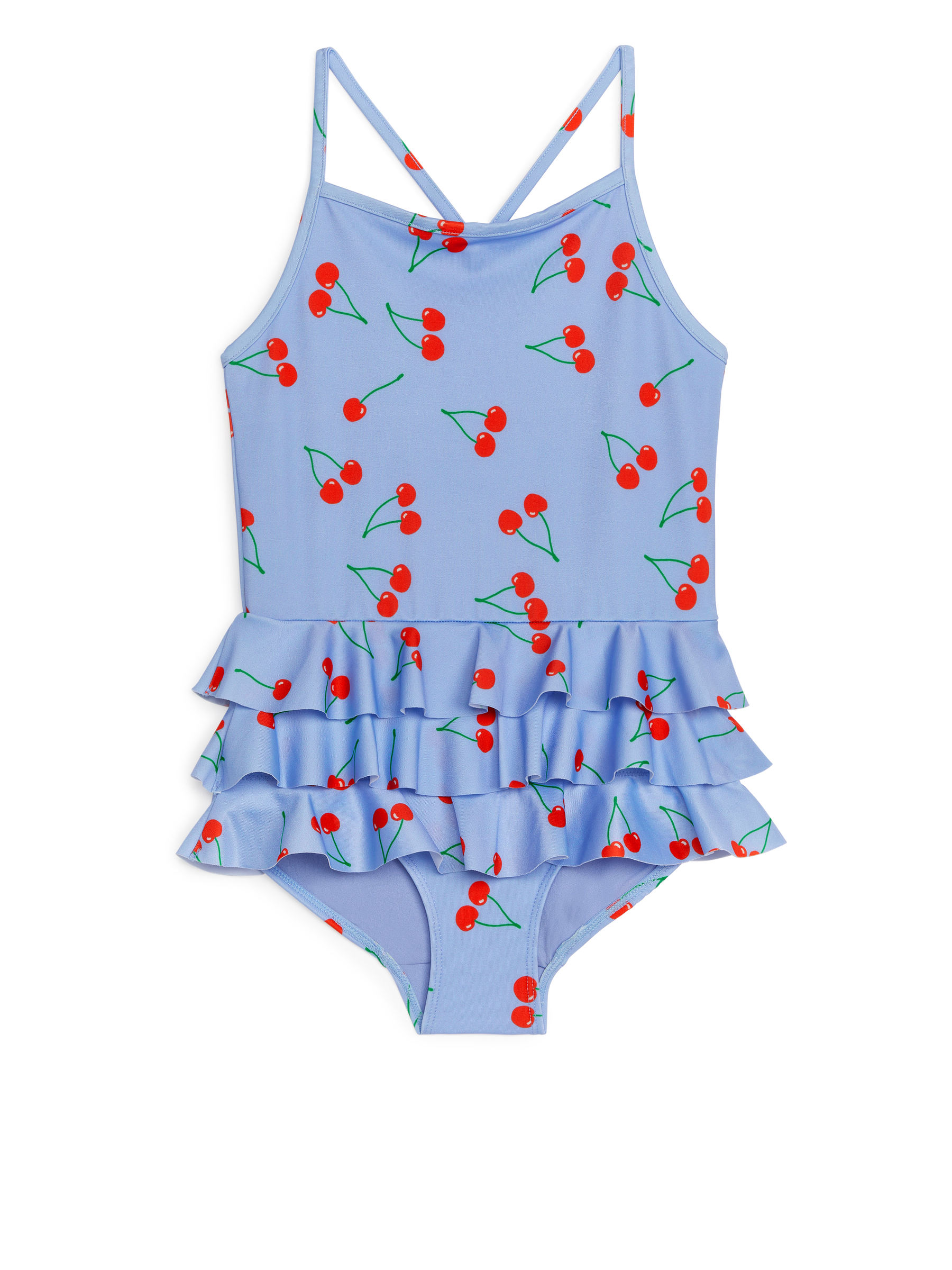 Frill Swimsuit - Blue - Regular fit - Children - StillMedia/DescriptiveStillLife - 3