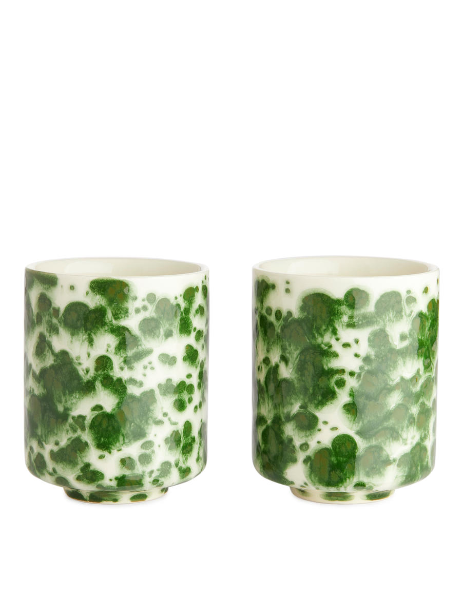 Stoneware Cups Set of 2-#607050-3154