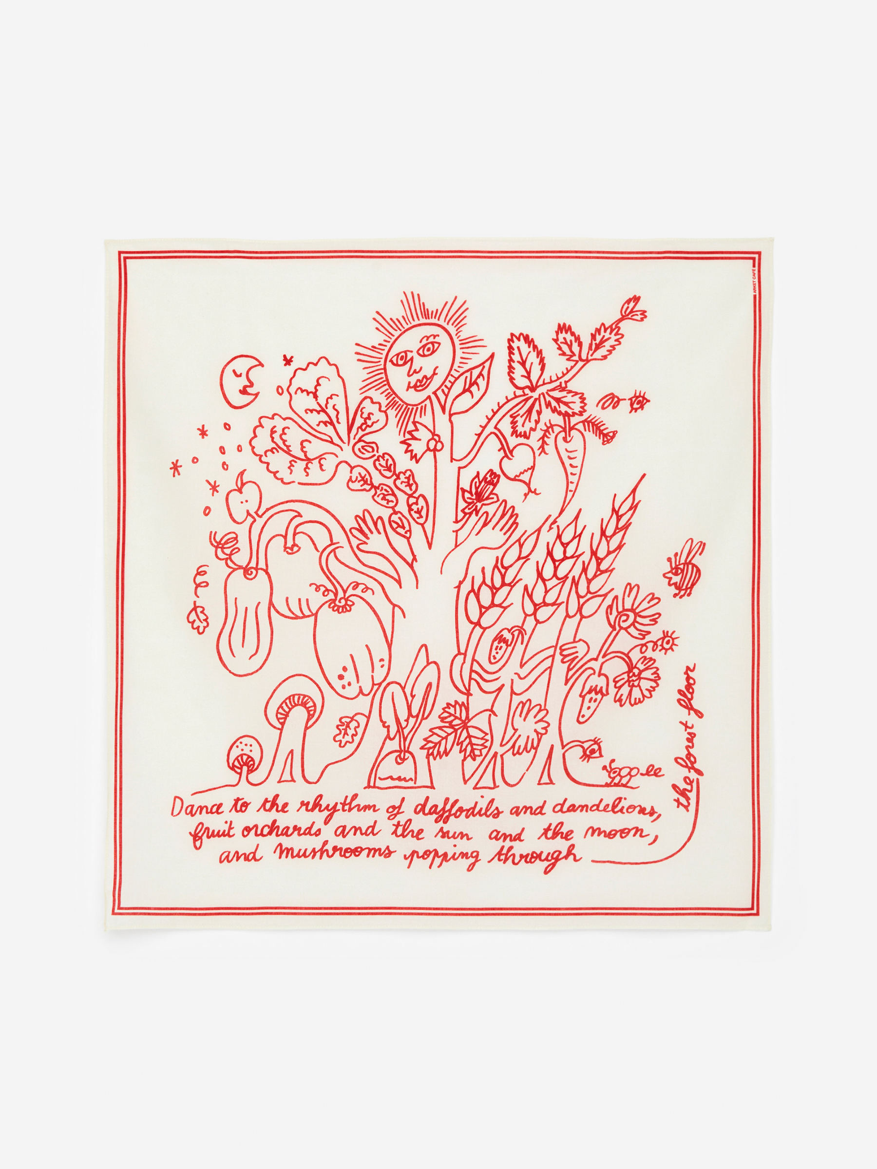 ARKET CAFÉ Bandana mit Print-#EDEEE6-14203