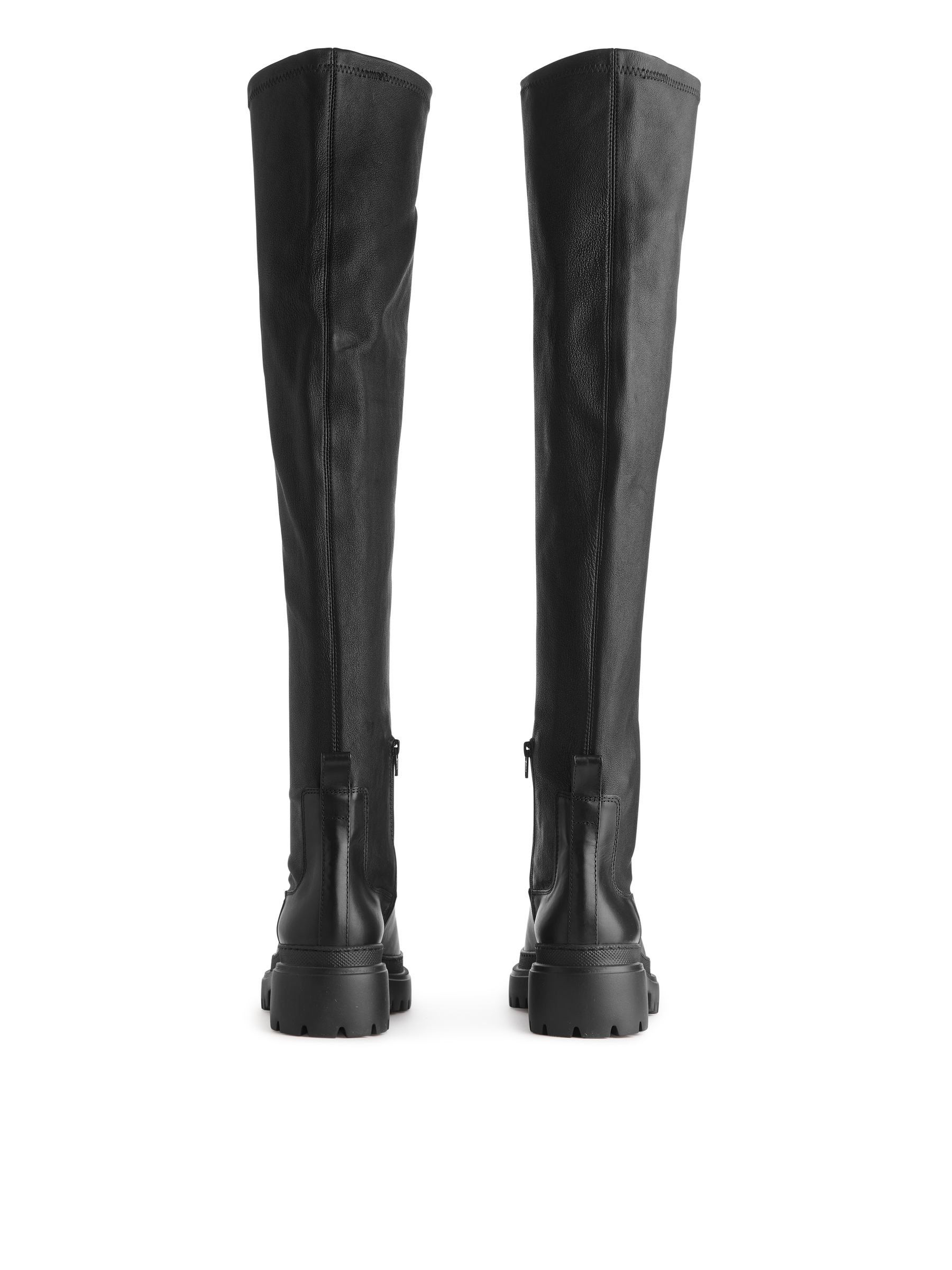 Klobige Overknee-Stiefel - Schwarz - Damen - StillMedia/DescriptiveStillLife - 4