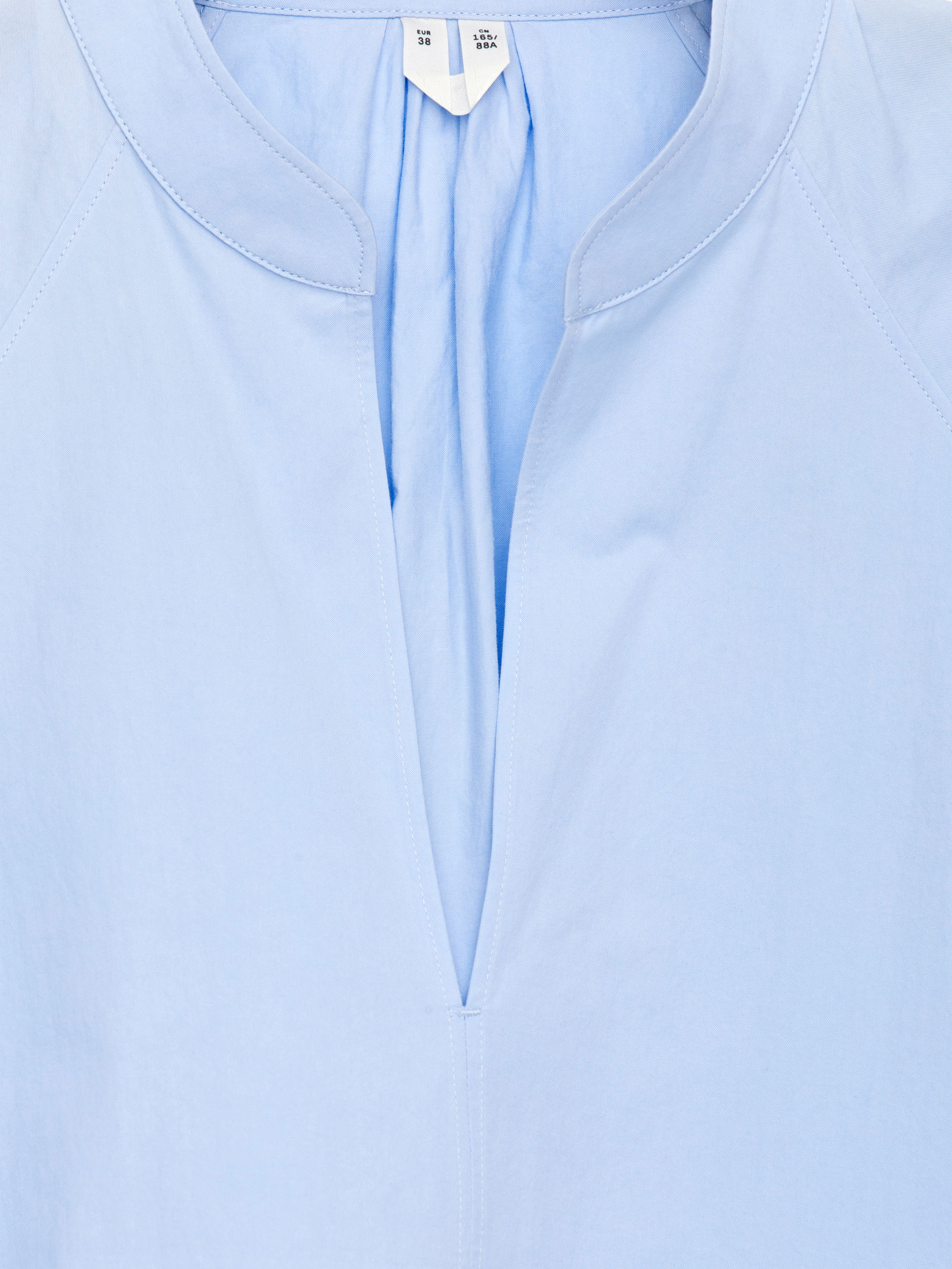 Chemisier en coton à col en V - Bleu ciel - Regular fit - Femme - StillMedia/DescriptiveDetail - 1