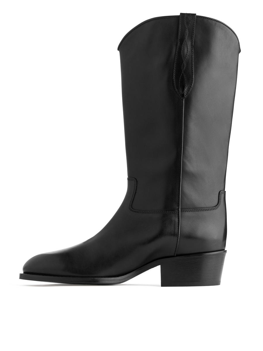 Bottes en cuir - Noir - Femme - 1203315001