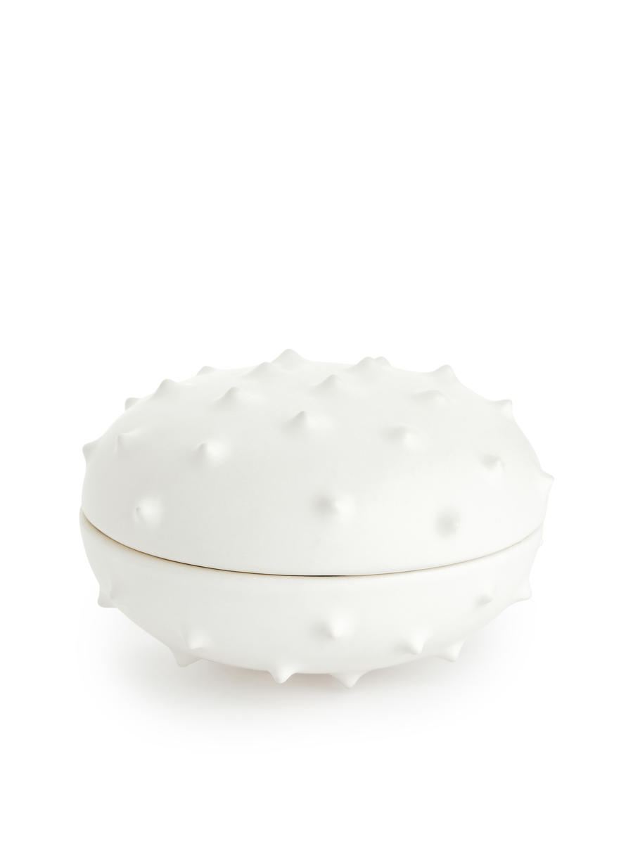 Textured canister - White - Homeware - 1224585001