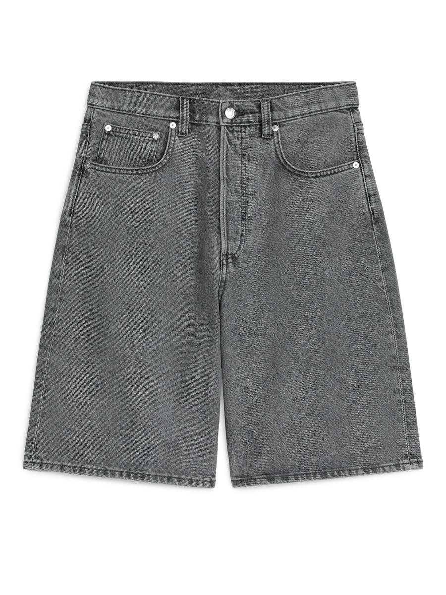 Legere Jeansshorts-#666B75-4797