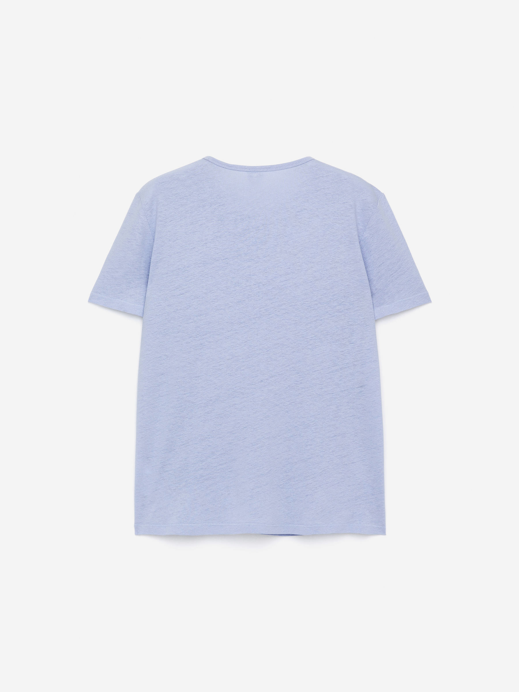 Linen-Blend T-Shirt - Light Blue - Regular fit - Women - StillMedia/DescriptiveStillLife - 2