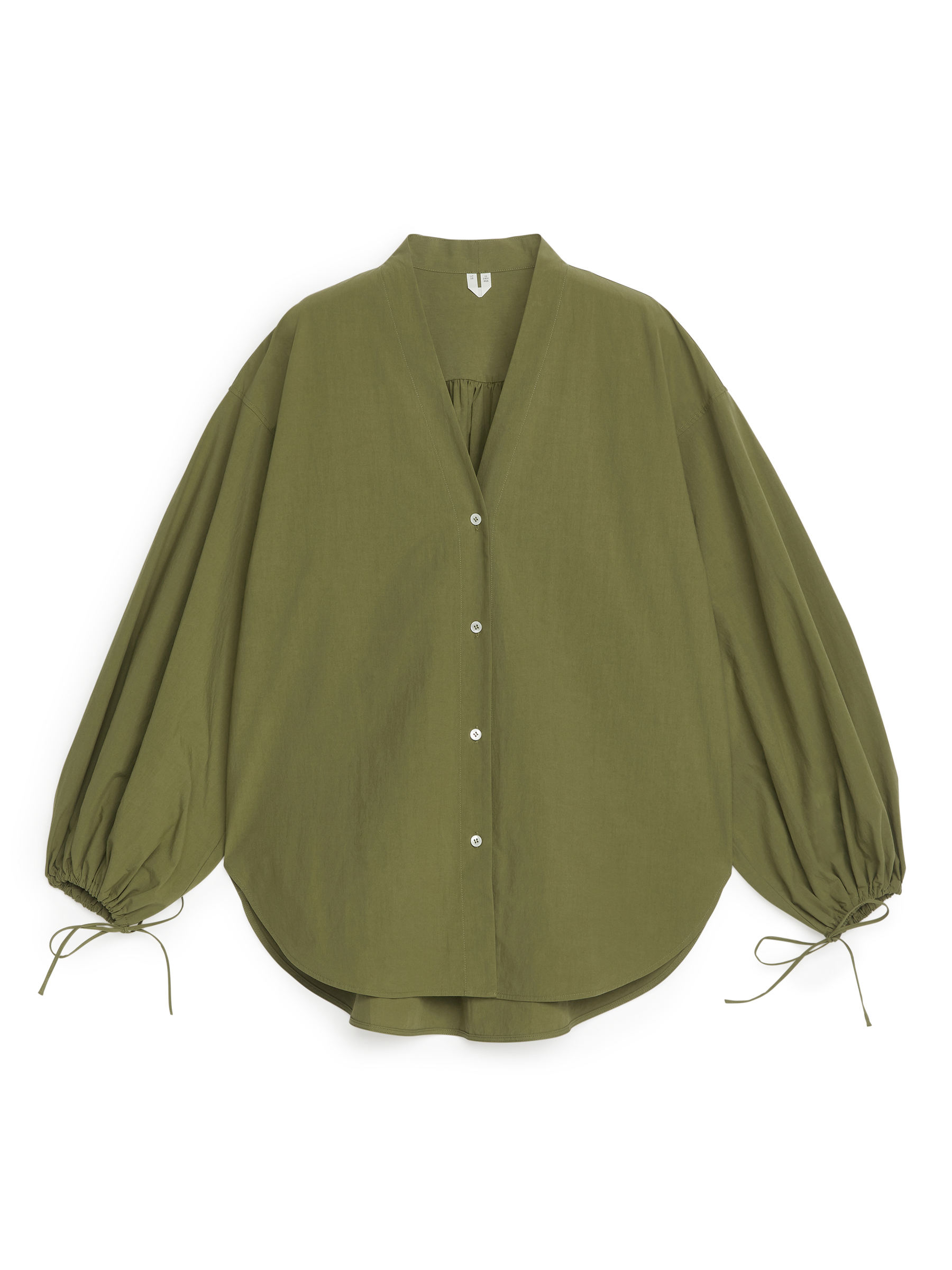 Puff-Sleeve Blouse-#72694D-12170