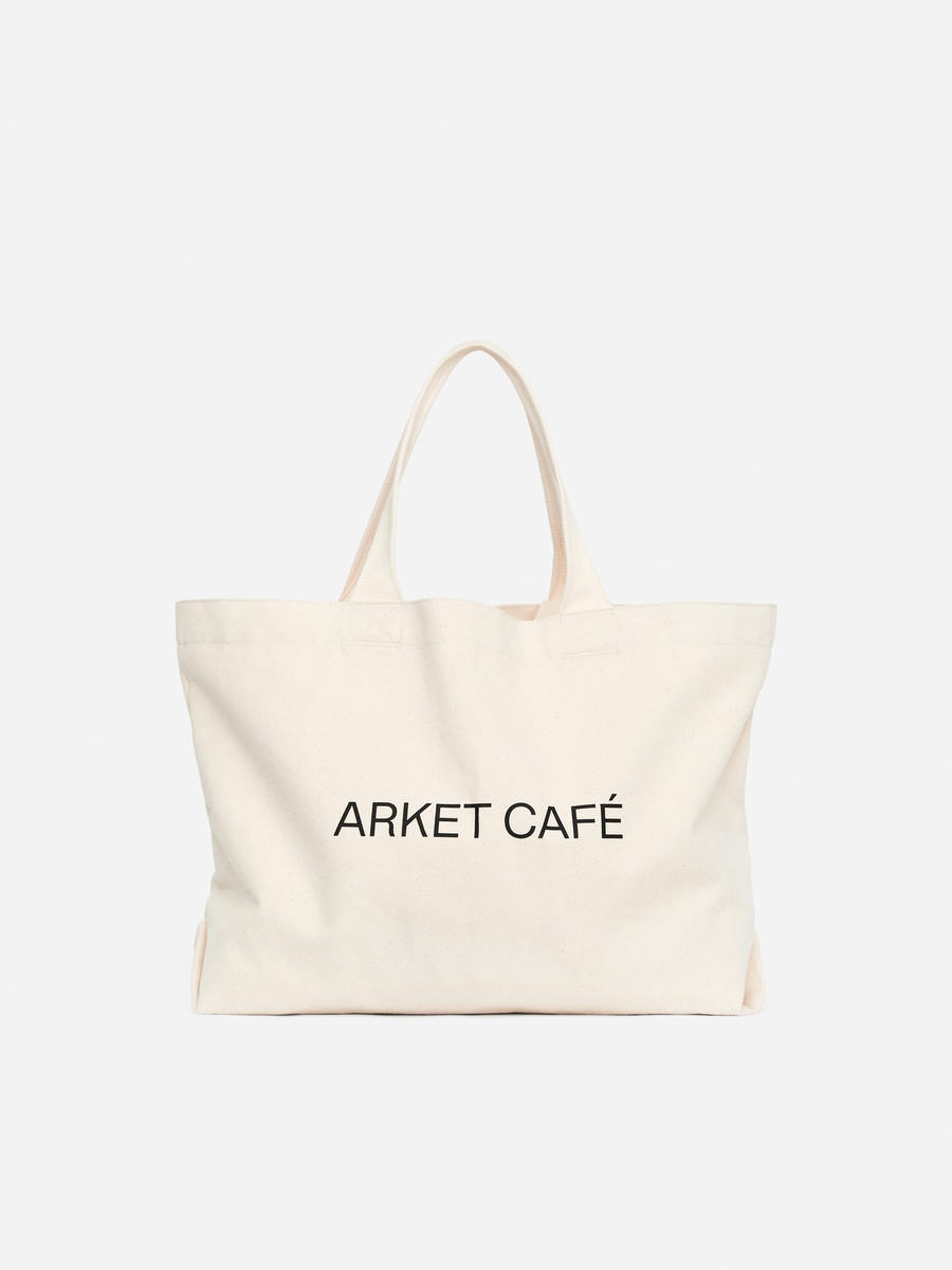 Sac fourre-tout en toile ARKET CAFÉ-#EDEEE6-13180