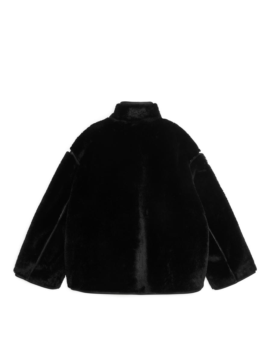 Faux Fur Jacket - Black - Relaxed fit - Women - 1211804002